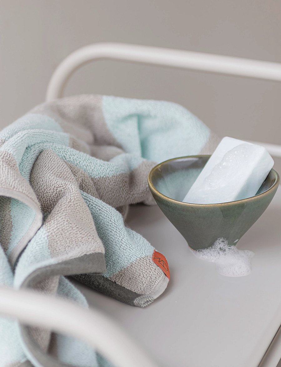 Mette Ditmer - DIAGONAL towel - saunalinad - mint - 4