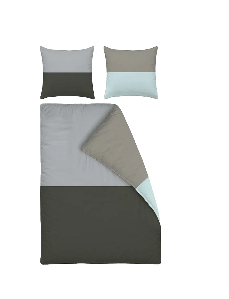 Mette Ditmer - DOMINO bed set, extra length - gultas veļas komplekti - dark olive - 1