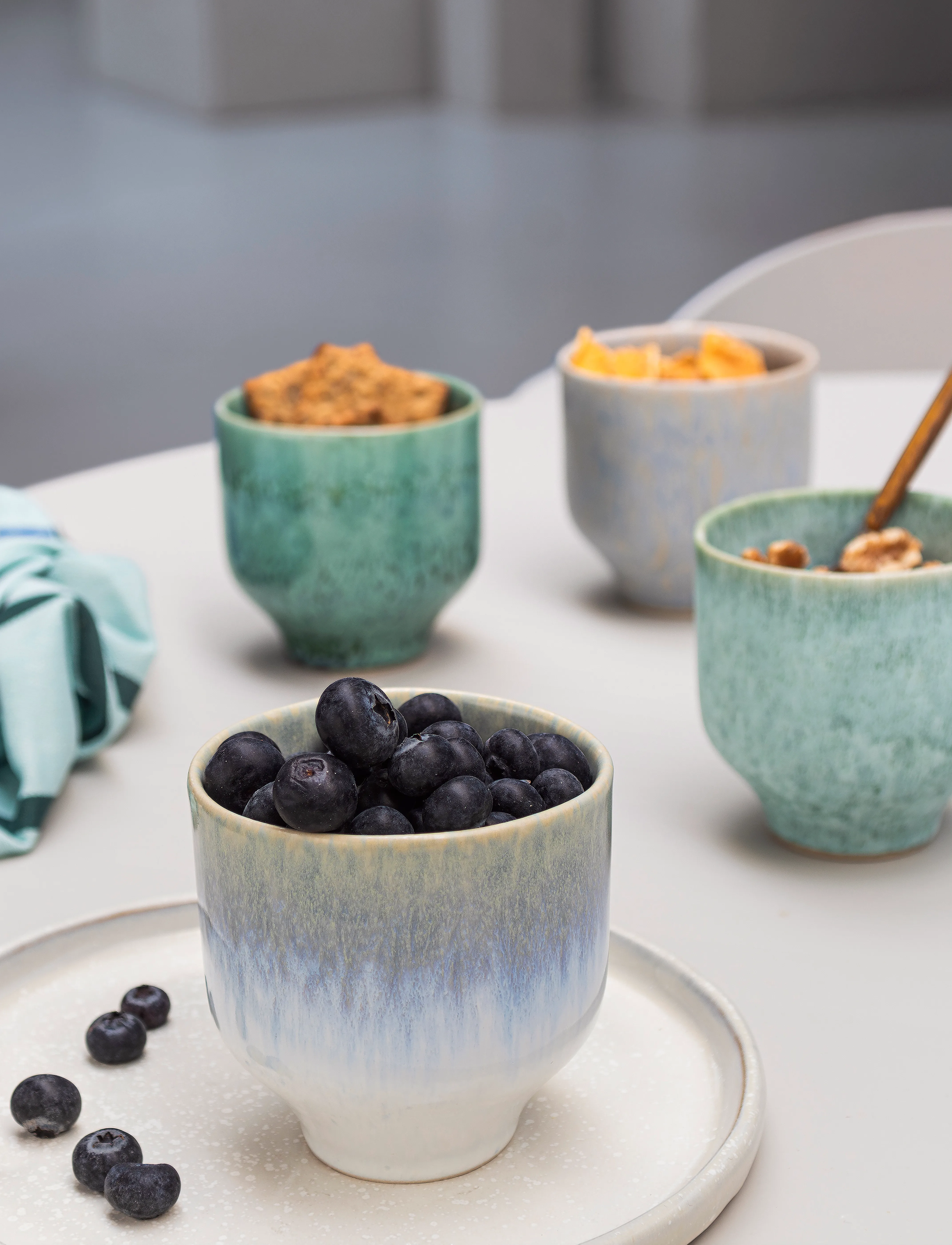 Mette Ditmer - ELEMENTS Mug - kaffekoppar - blue tones - 5