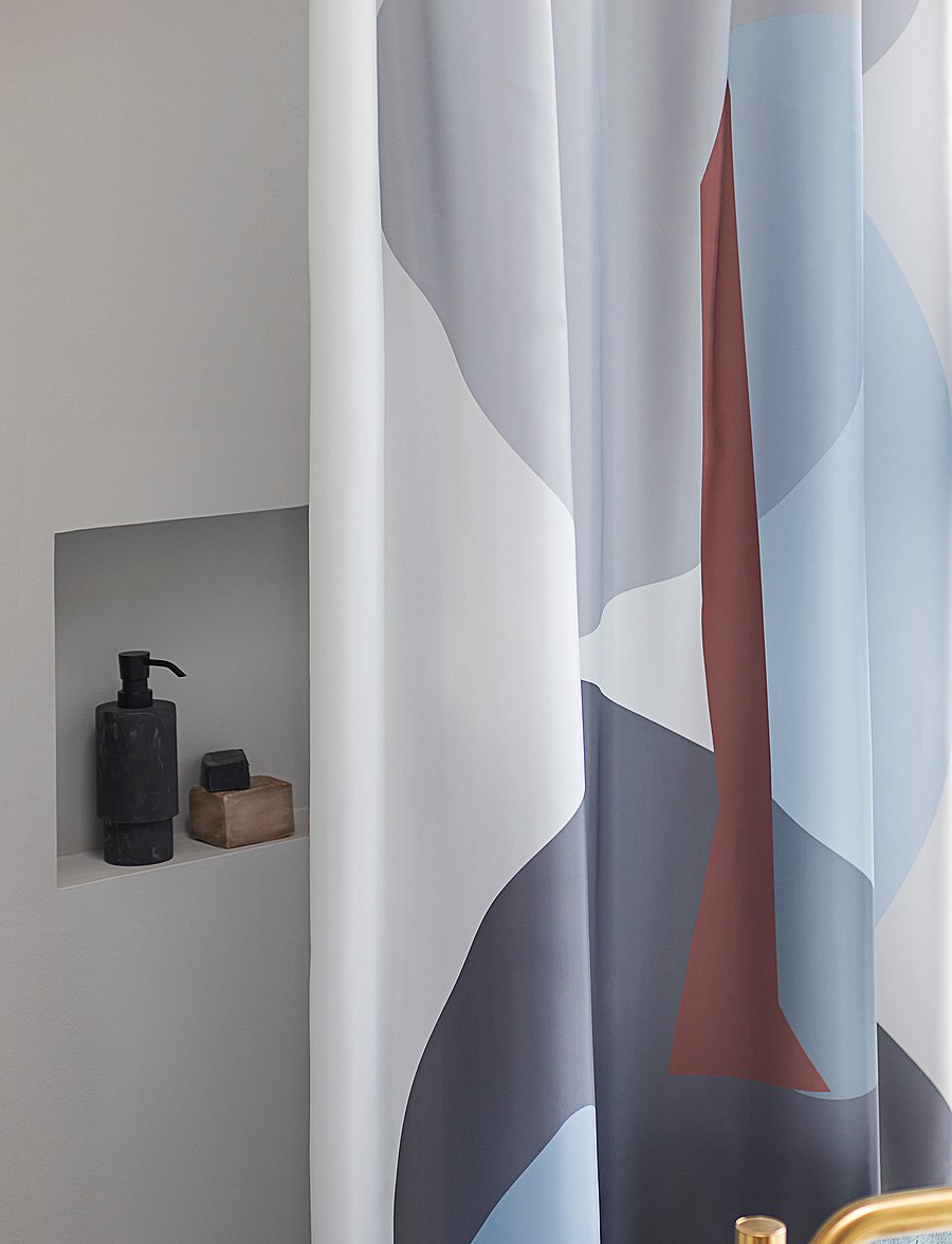 Mette Ditmer - GALLERY shower curtain - duschvorhänge - light grey - 0