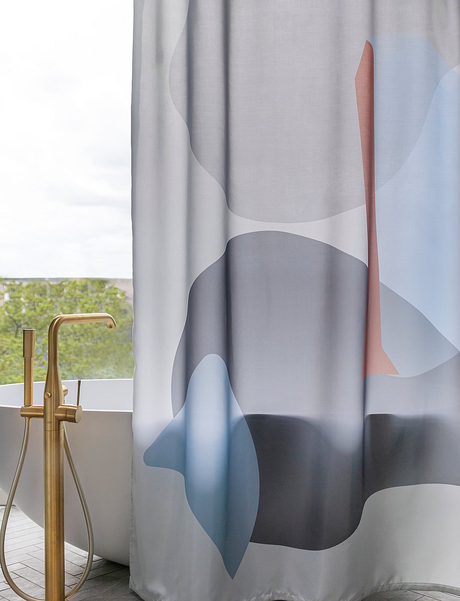 Mette Ditmer - GALLERY shower curtain - duschvorhänge - light grey - 3