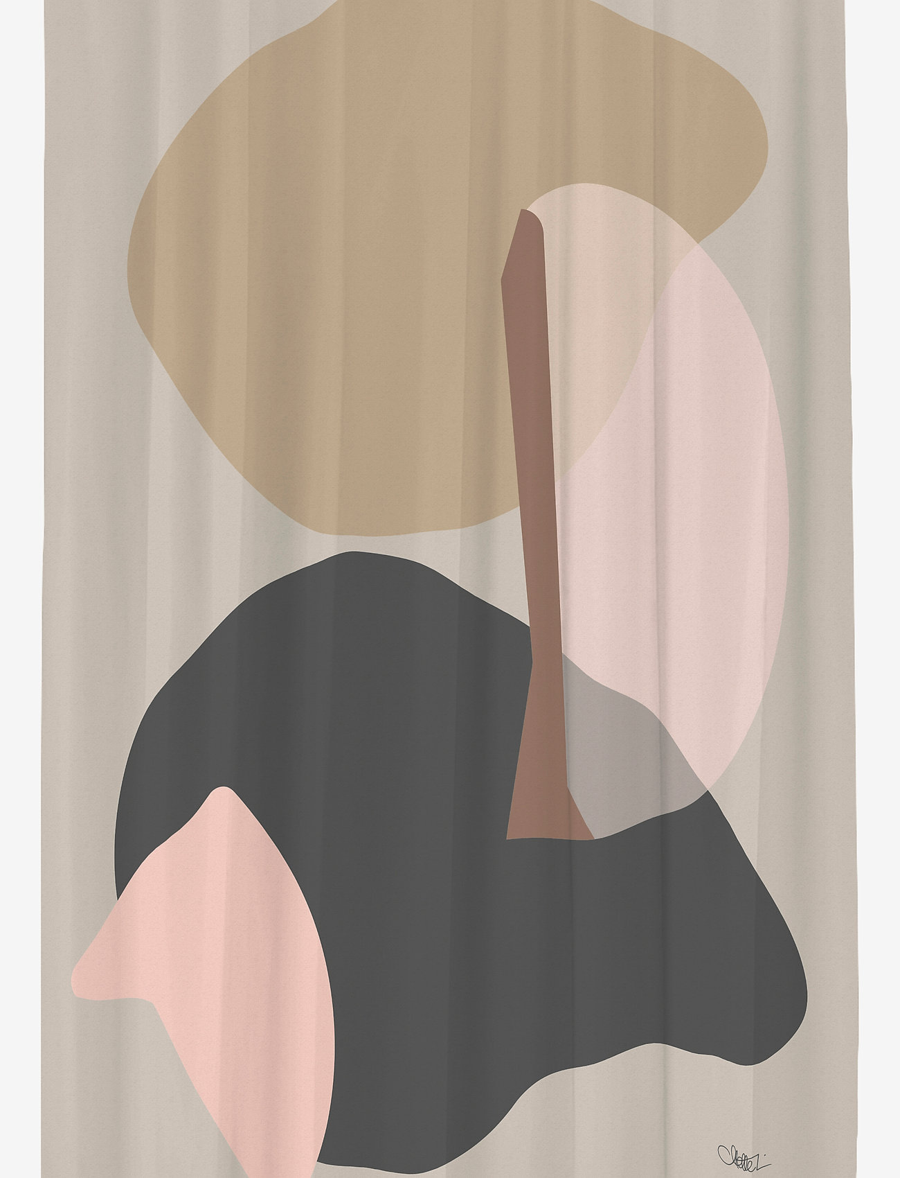 Mette Ditmer Gallery Shower Curtain, 150X200 cm, Bathroom Textiles, Mehrfarbig/gemustert - Curtains, Homeware