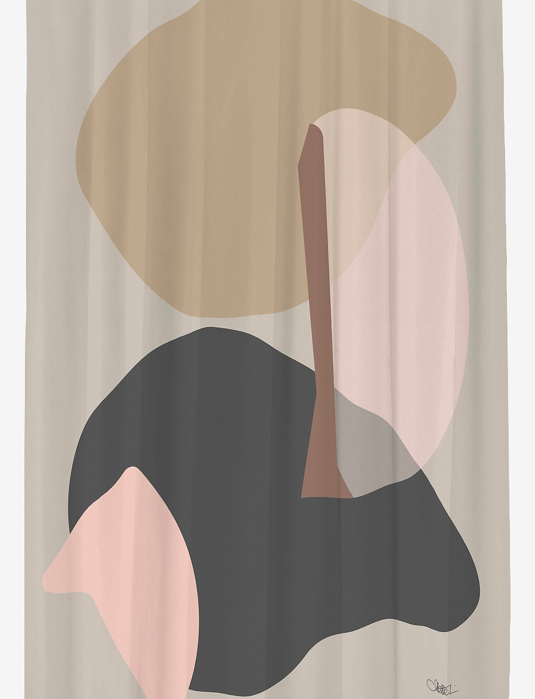 Mette Ditmer - GALLERY shower curtain - duschvorhänge - sand - 0