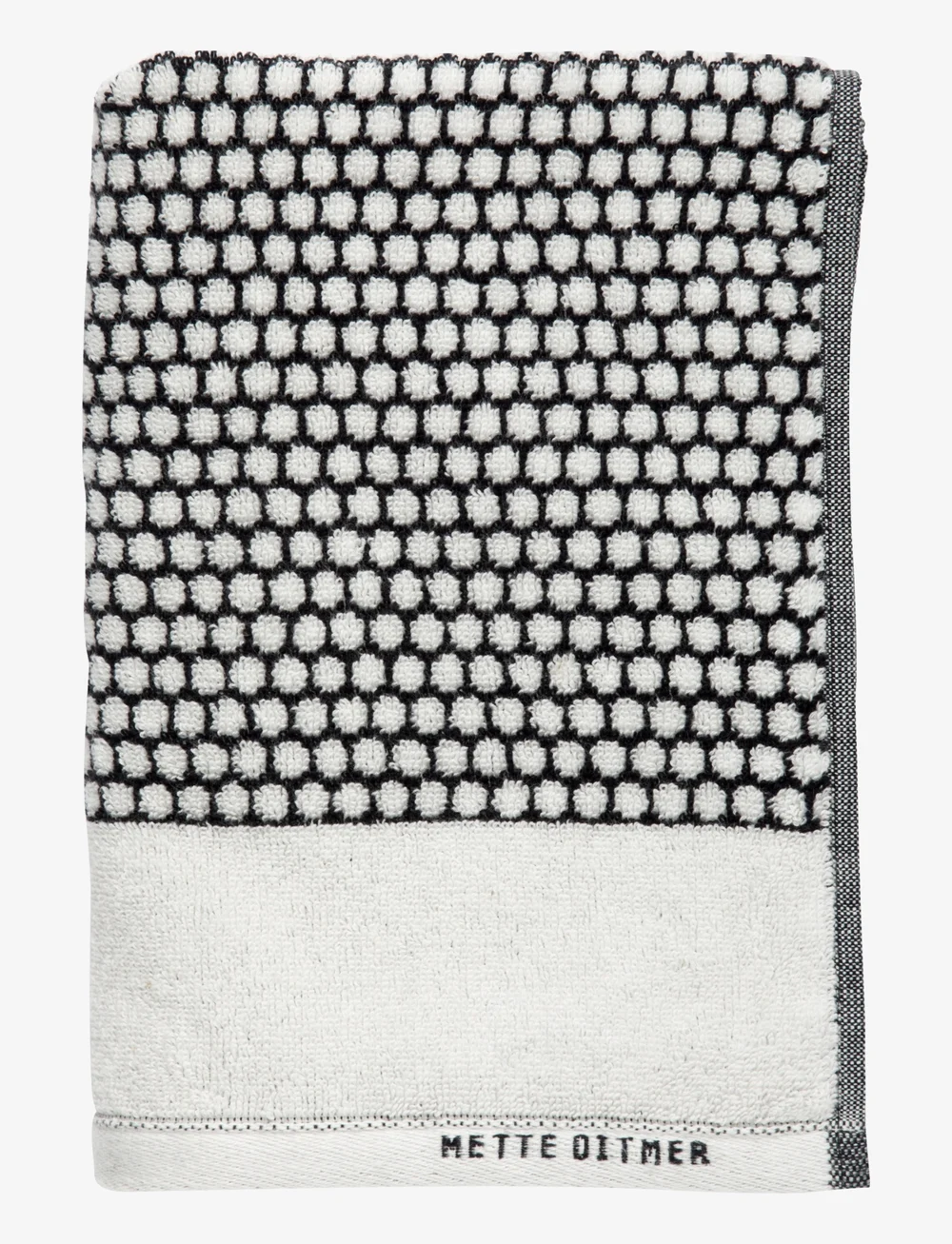 Mette Ditmer - GRID guest towel, 2-pack - guest towels - black / off-white - 0