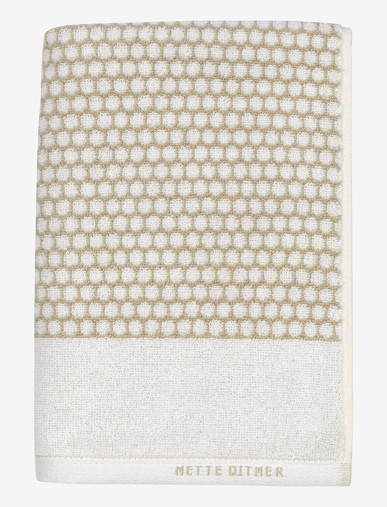 Mette Ditmer - GRID guest towel 2-pack - badetücher - sand / off-white - 1
