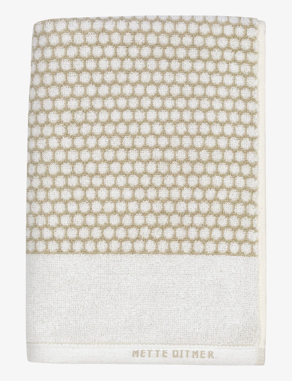 Mette Ditmer - GRID bath towel - gästhanddukar - sand / off-white - 0