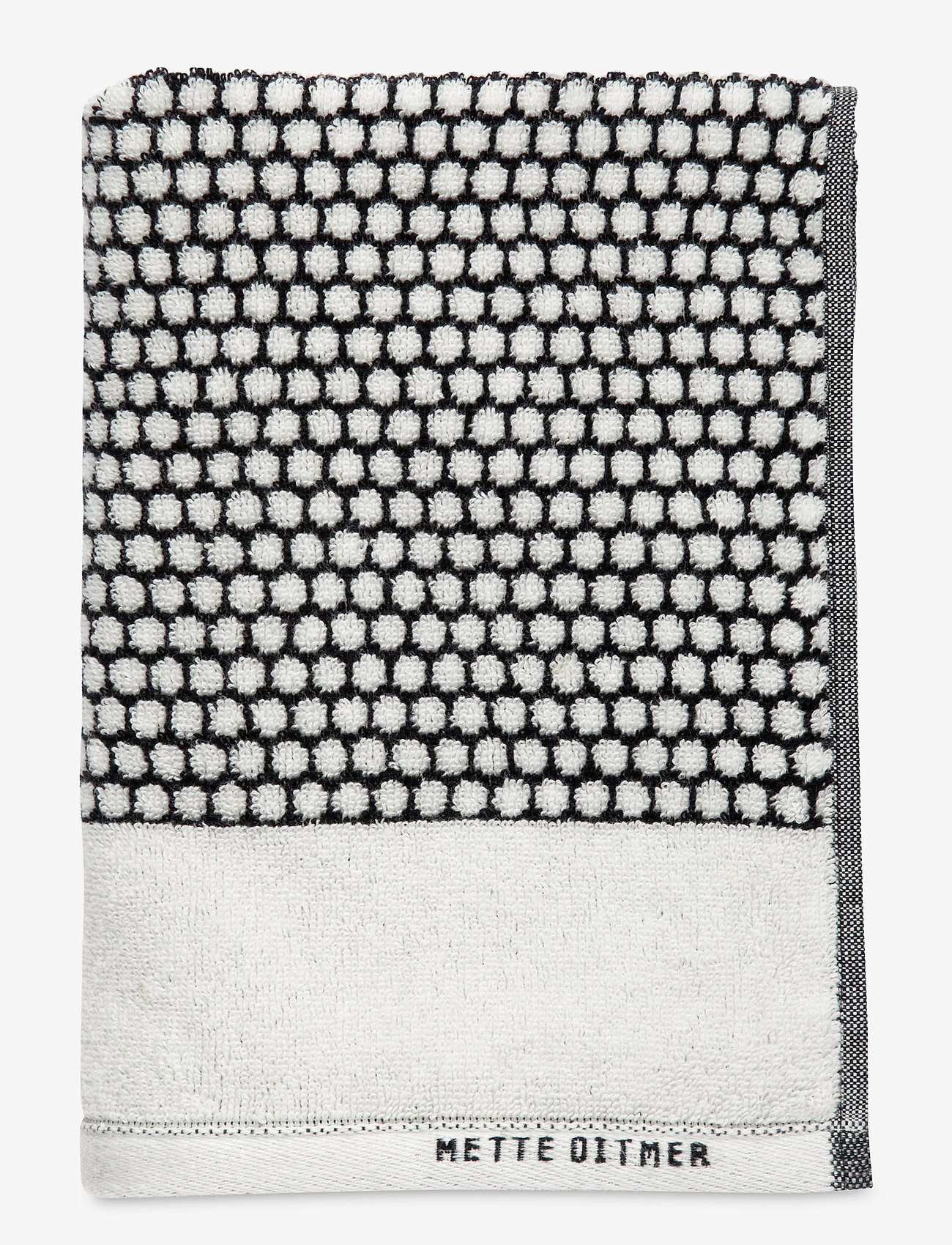 Mette Ditmer - GRID Towel - käterätikud ja vannirätikud - black/off white - 0