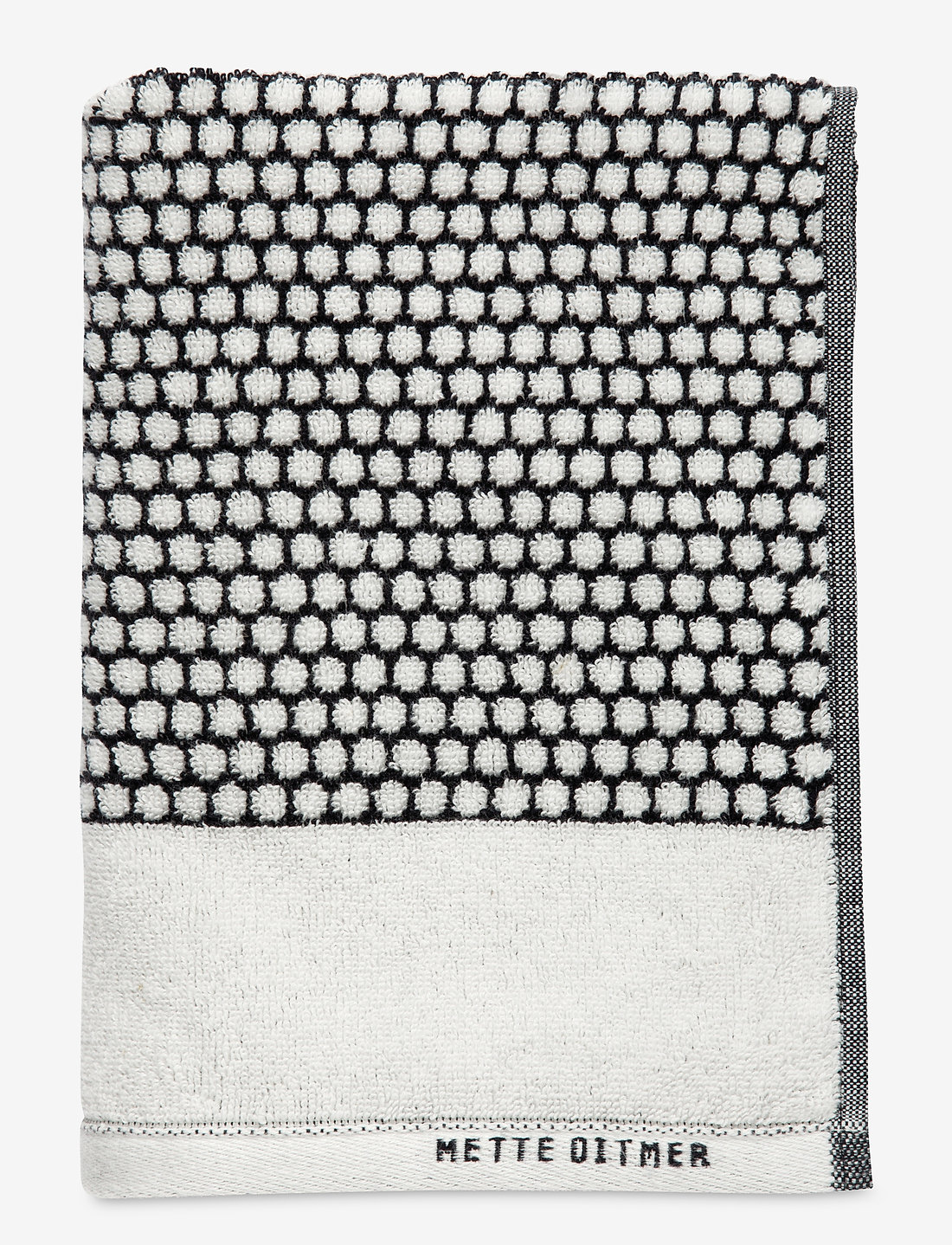 Mette Ditmer - GRID Towel - handdukar & badlakan - black/off white - 0