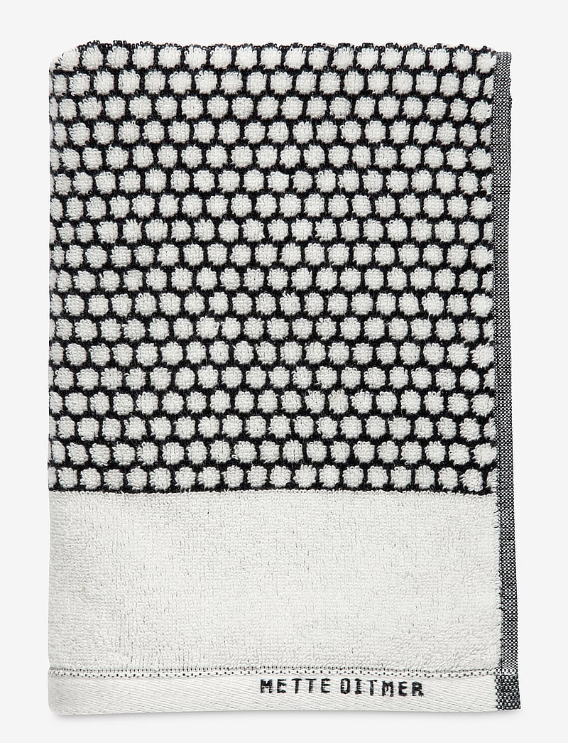 Mette Ditmer - GRID Towel - käterätikud ja vannirätikud - black/off white - 0
