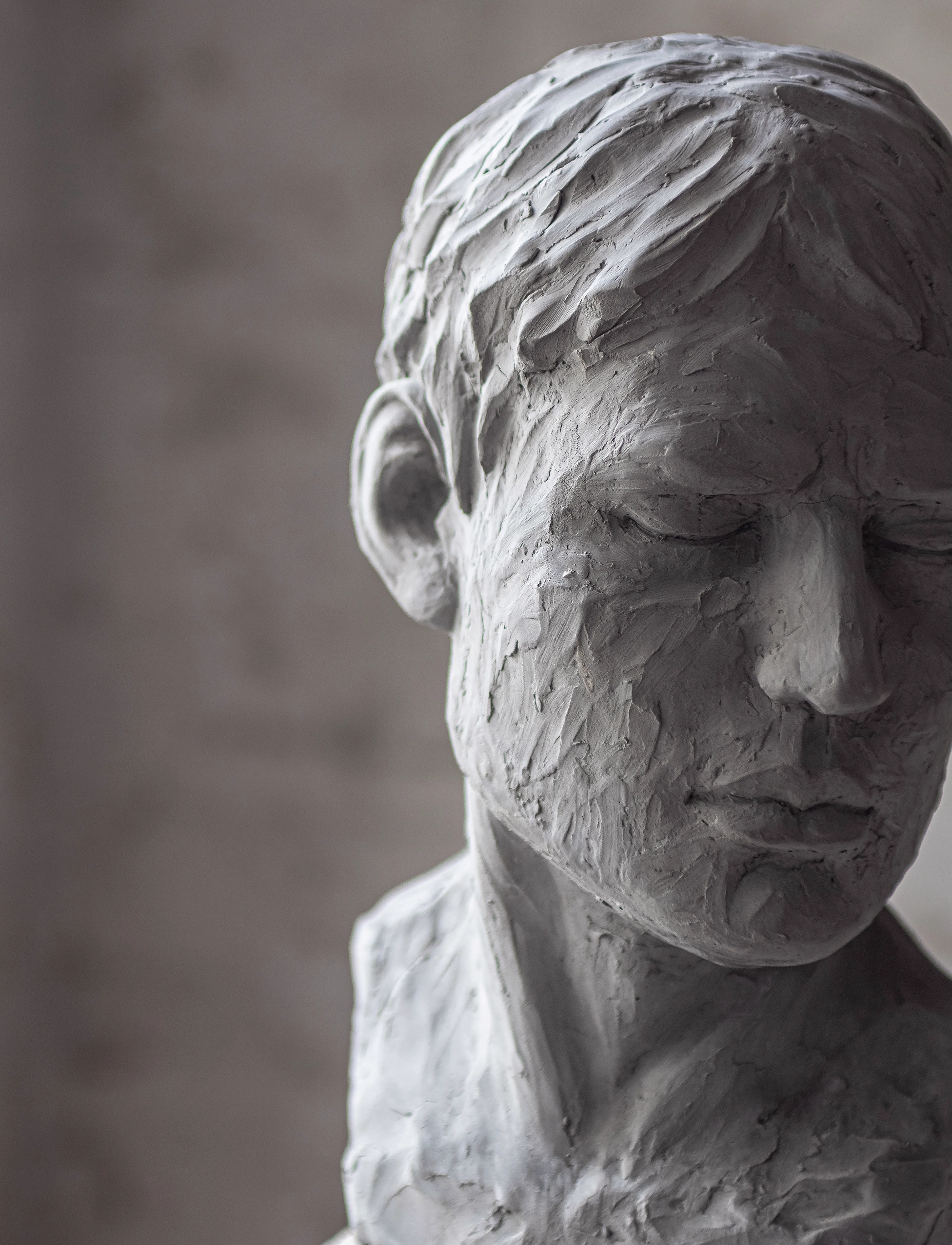 Mette Ditmer - HIS REFLECTIVE MIND bust - osta hinnan perusteella - concrete - 4