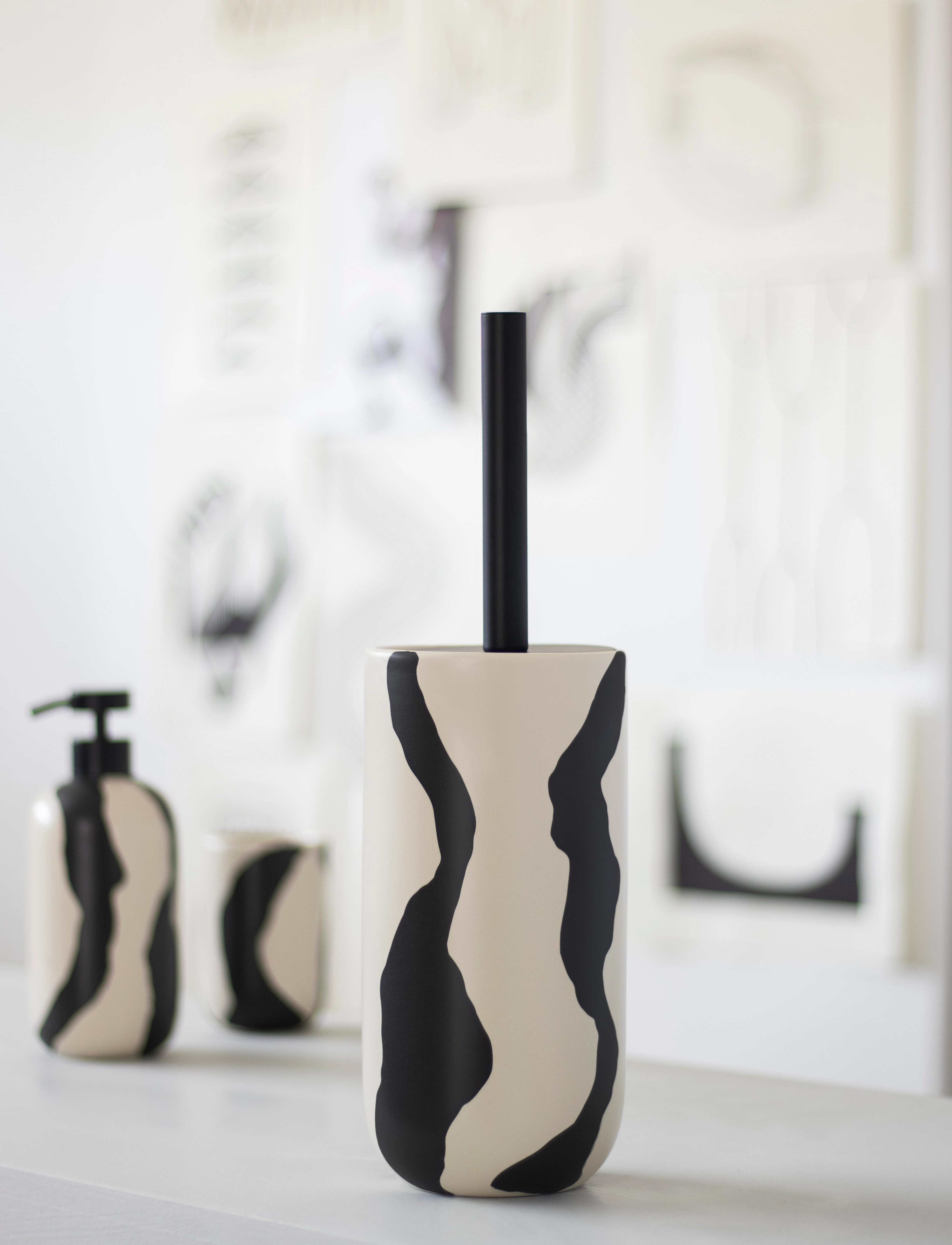 Mette Ditmer Icon Brush Holder, 10X10X21 cm, Bathroom Interior, Weiß - Toilet Brushes, Homeware