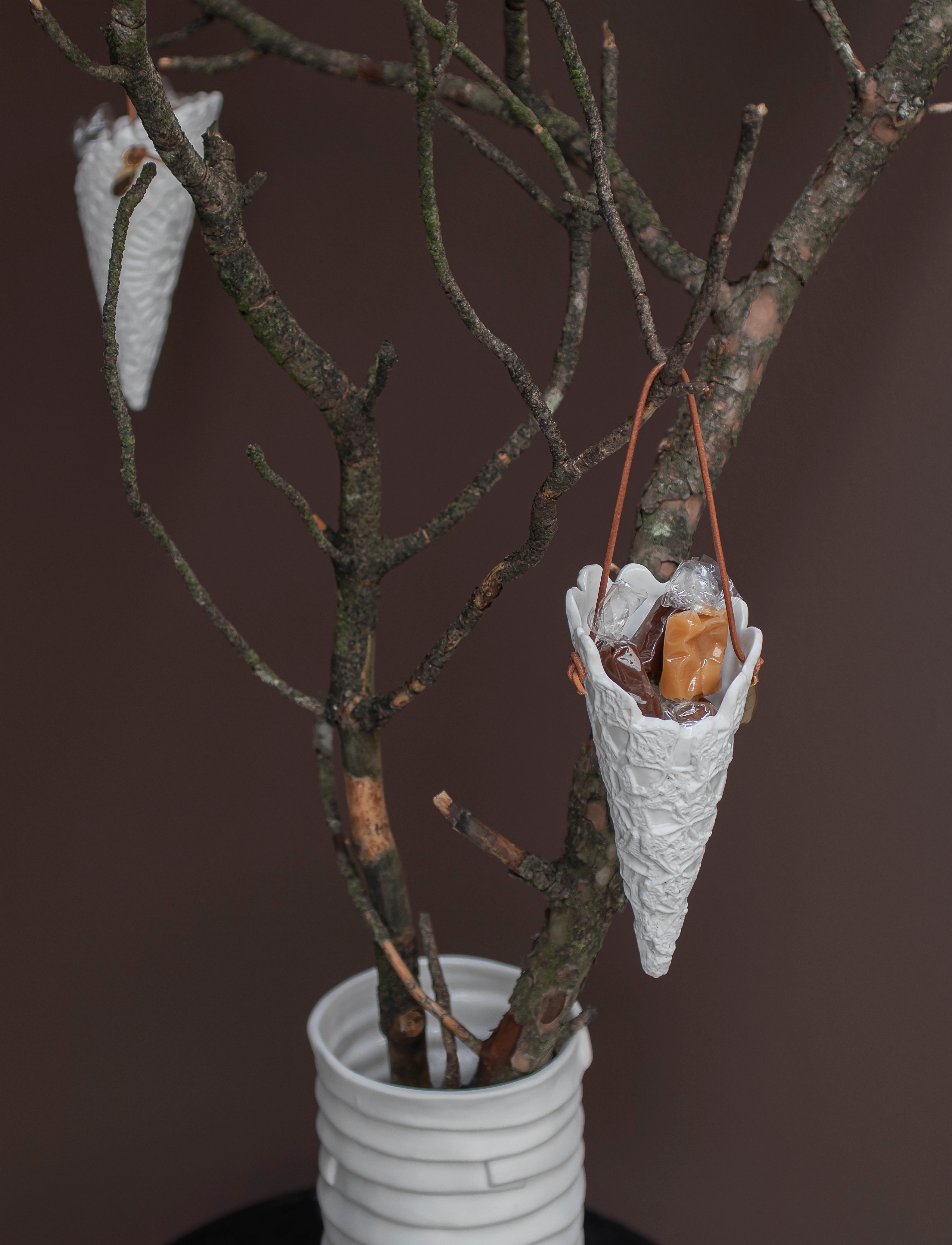 Mette Ditmer - LACE cones, 2-pack - off-white - 2