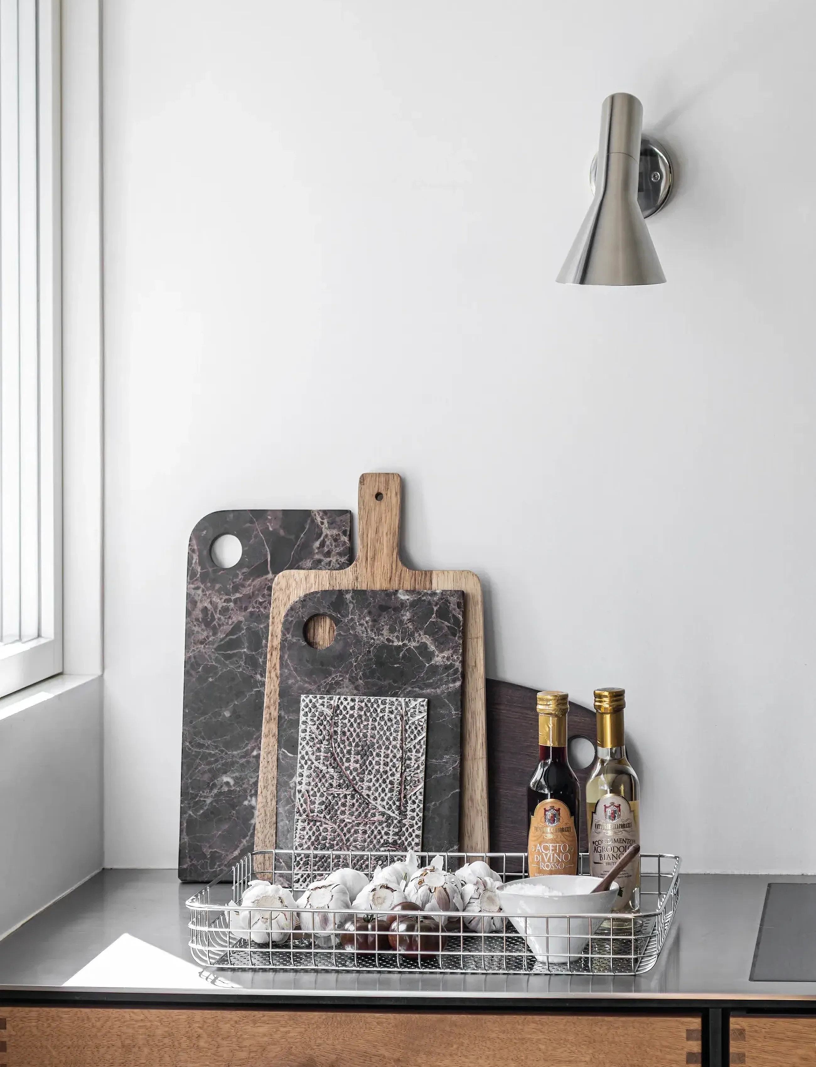 Mette Ditmer - LIFT tray - kosze magazynowe - chrome - 2