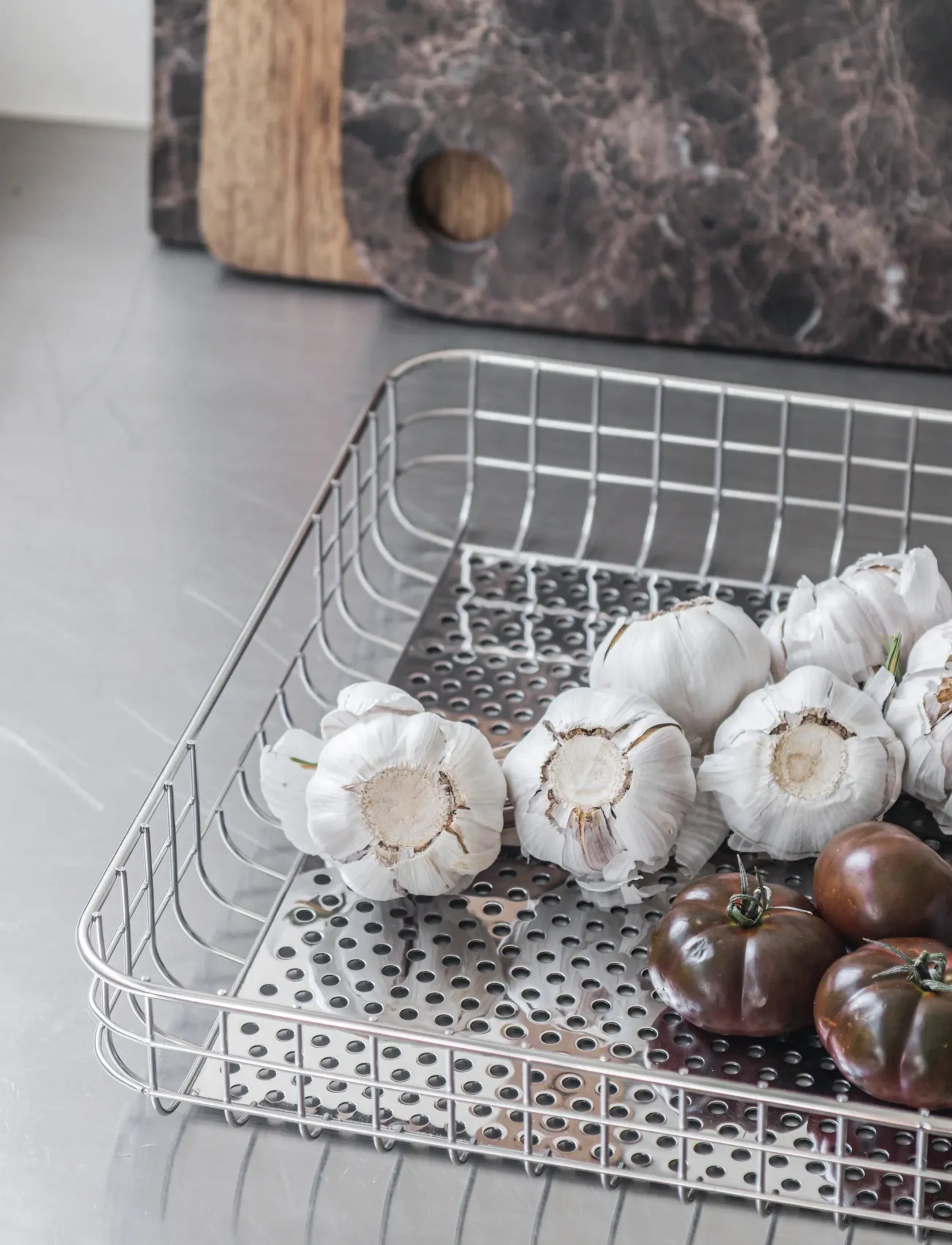 Mette Ditmer - LIFT tray - kosze magazynowe - chrome - 3