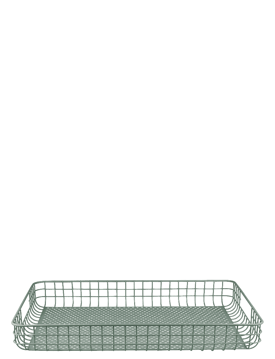 Mette Ditmer - LIFT tray - aufbewahrungskörbe - thyme green - 1