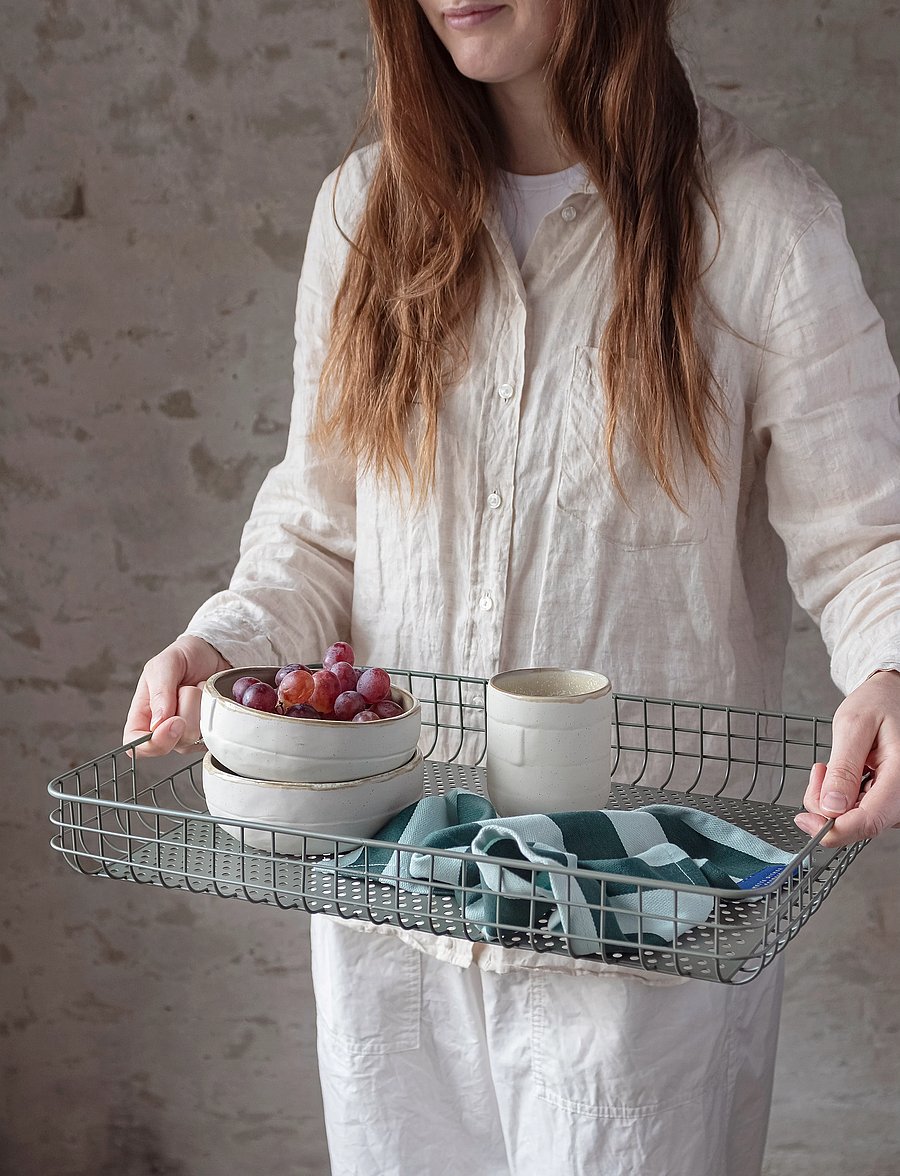 Mette Ditmer - LIFT tray - aufbewahrungskörbe - thyme green - 0