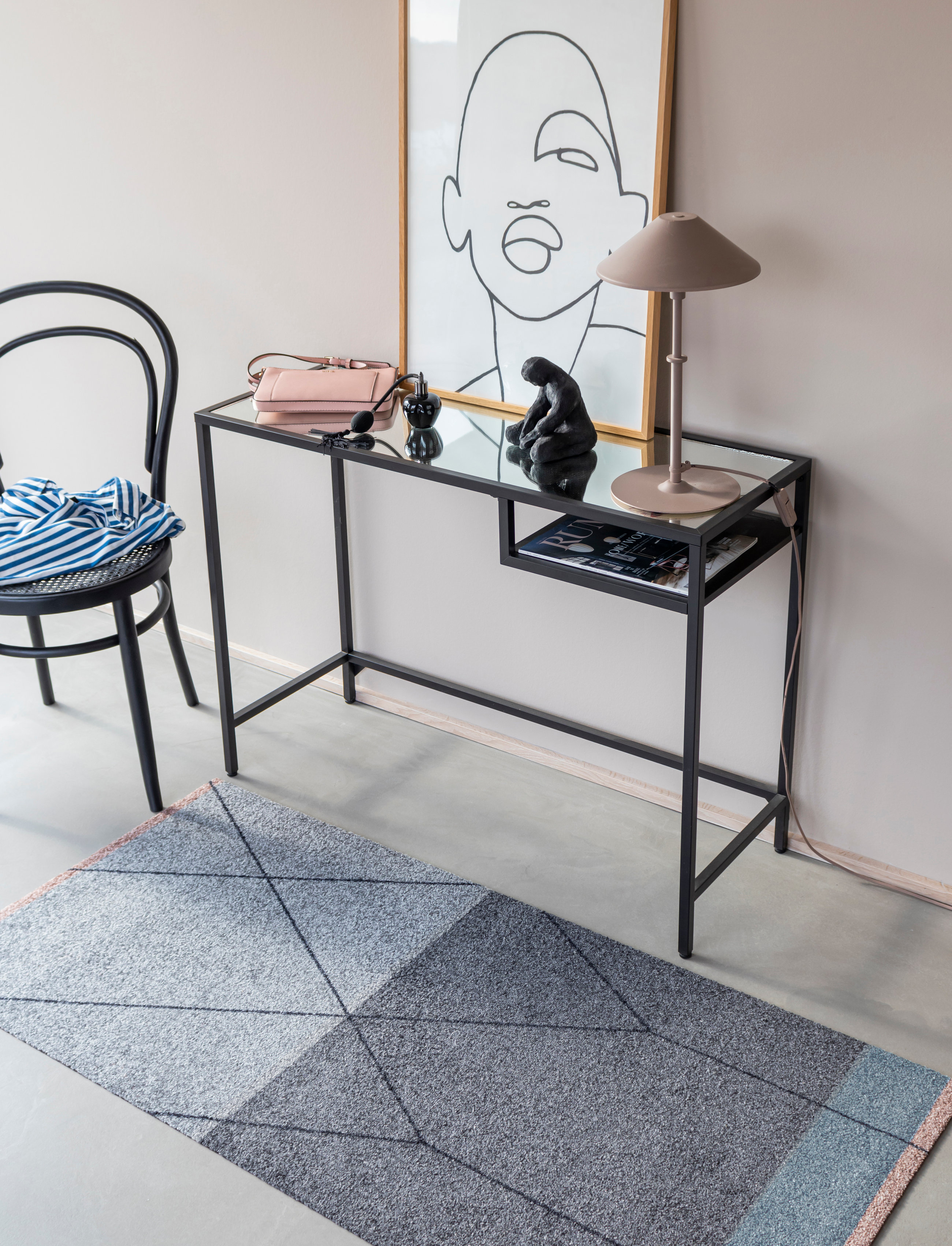 Mette Ditmer Linea All-Round Mat, 70X150 cm, Grey, Tæpper Og Tæpper > Andre Tæpper, Unisex