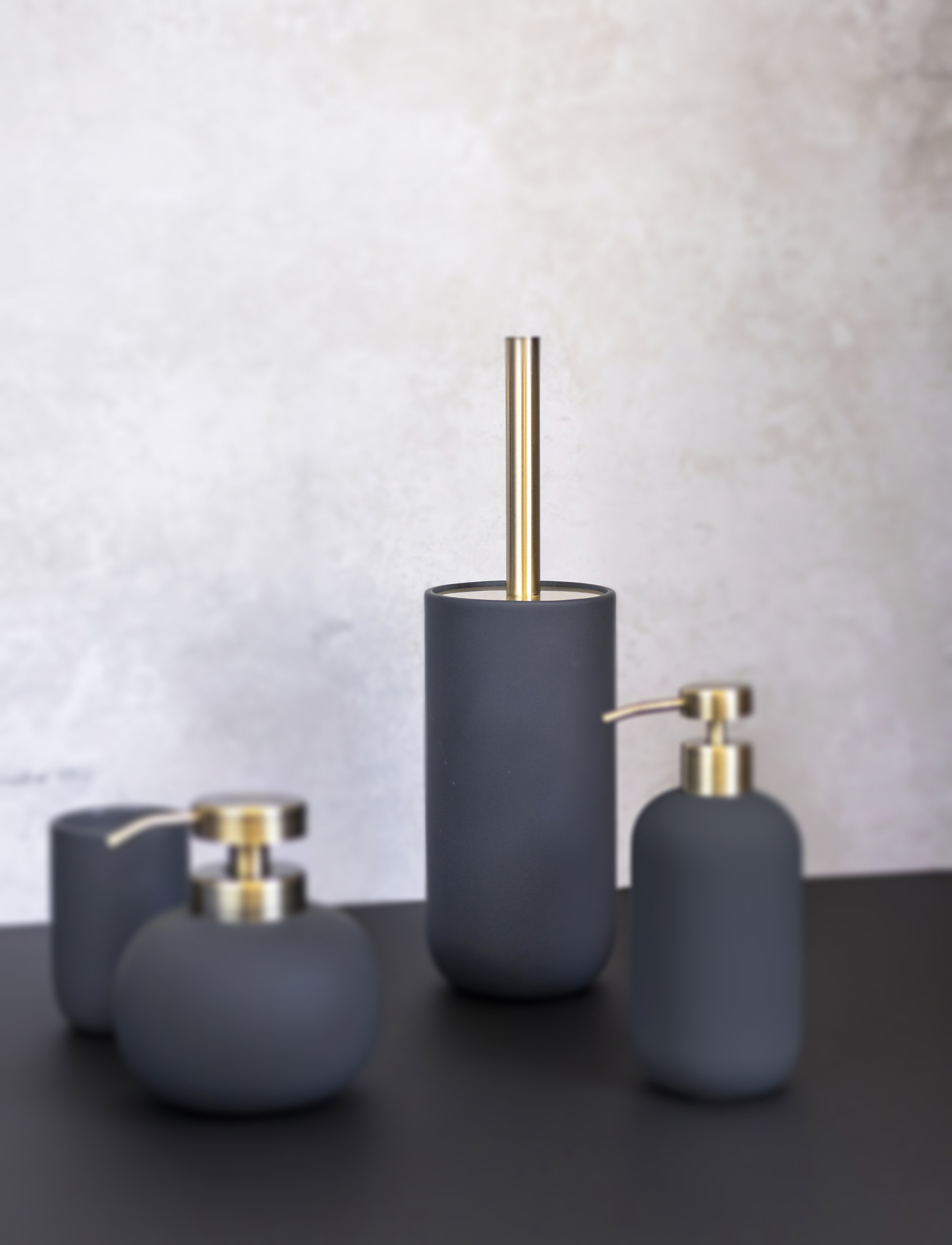 Mette Ditmer - LOTUS Brush holder - toilettenbürsten - anthracite - 1