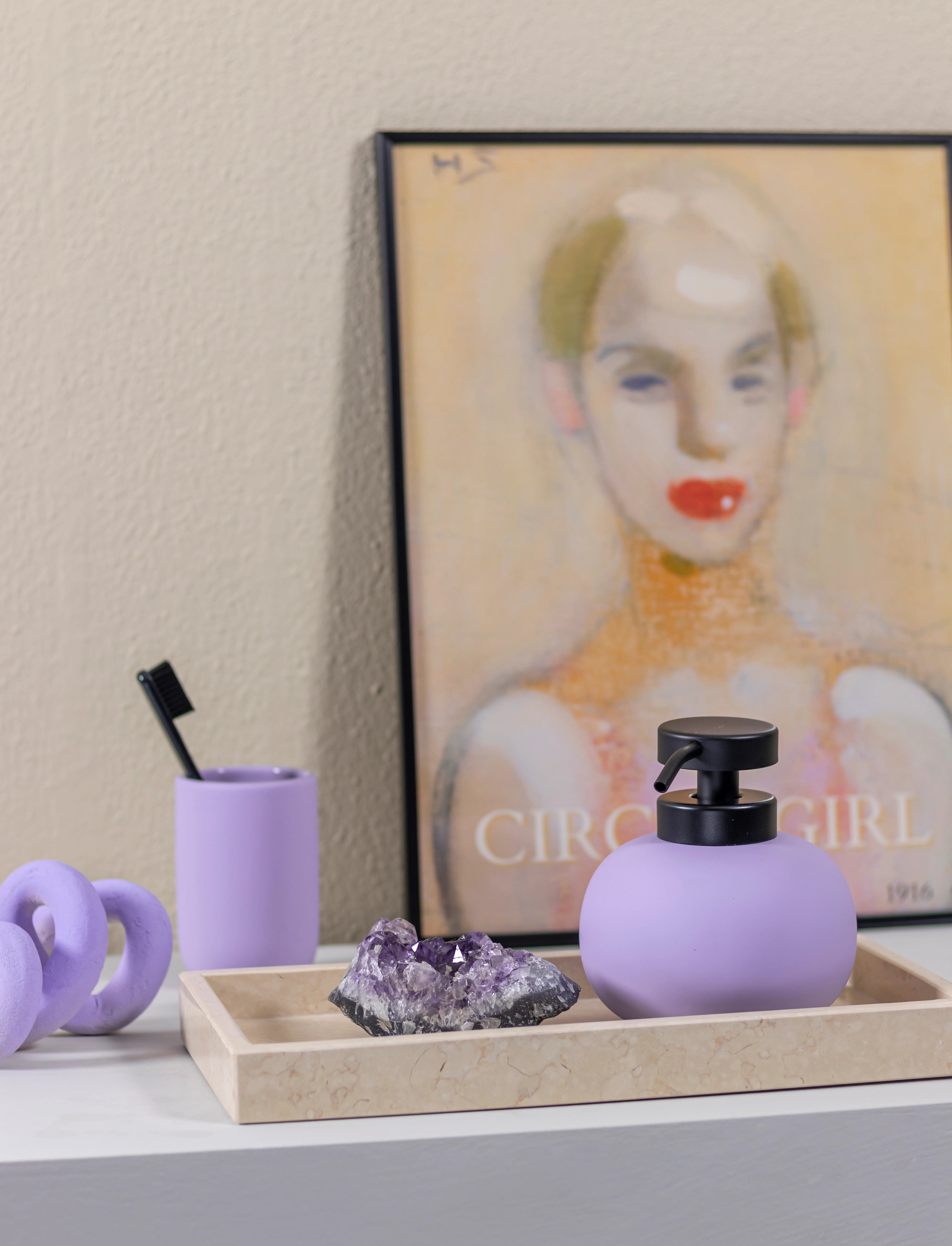 Mette Ditmer - LOTUS dispenser low - tvålpumpar, tvålkoppar & tvålfat - light lilac - 4