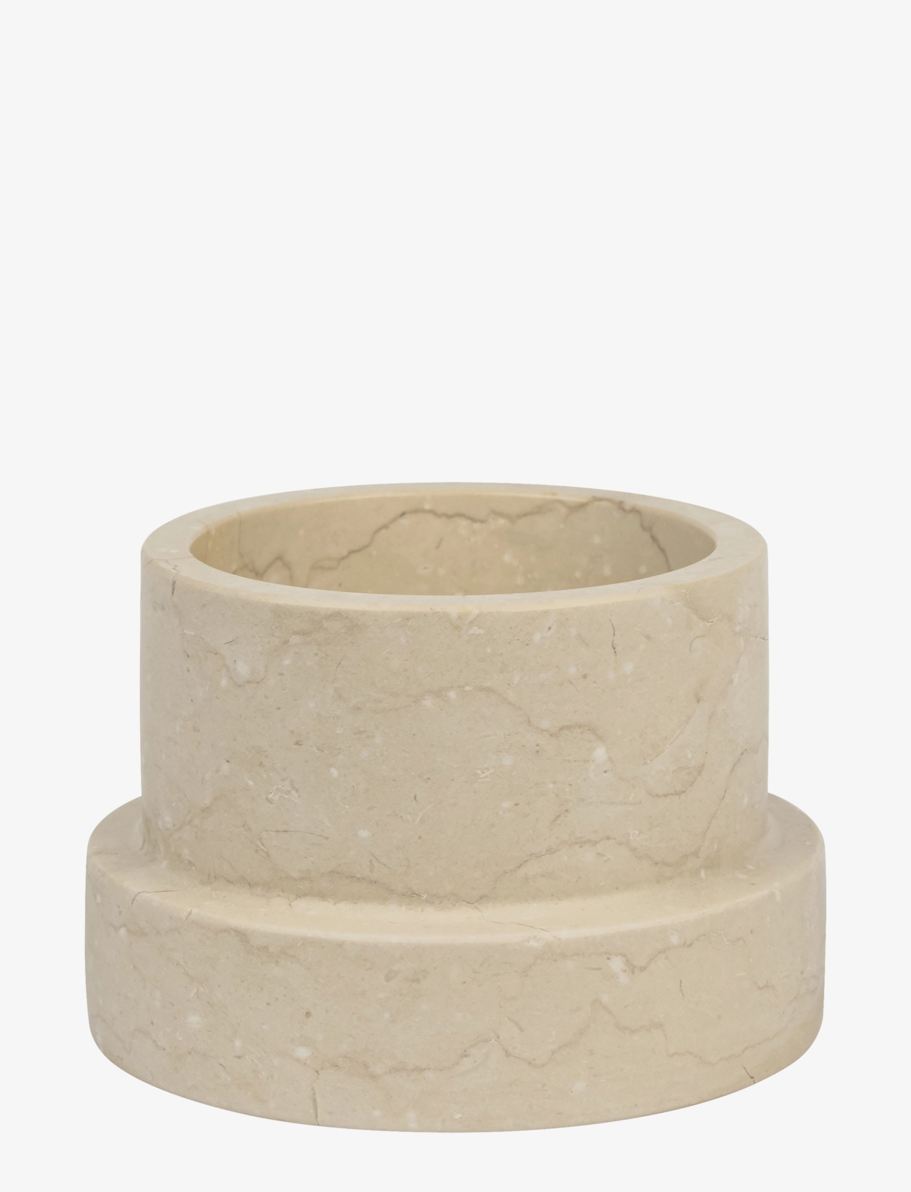 Mette Ditmer Marble Block Candleholder, Tall, Lysestage, Beige, Str: ONE SIZE