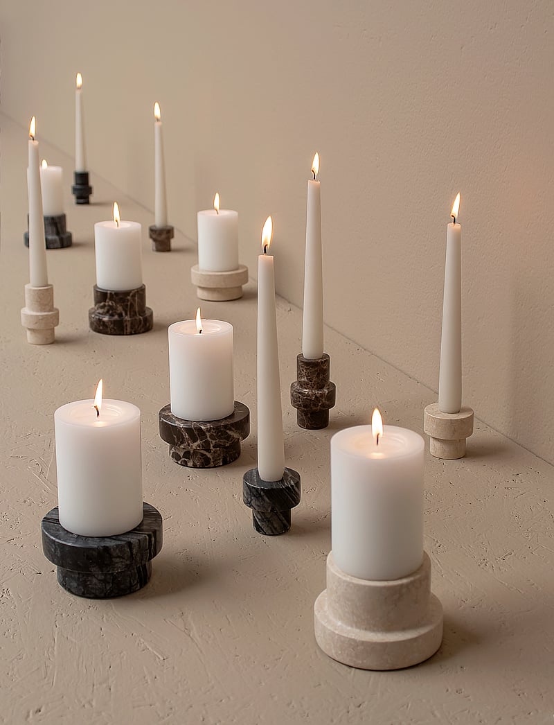 Mette Ditmer - MARBLE block candleholder, tall - kerzenständer - sand - 3