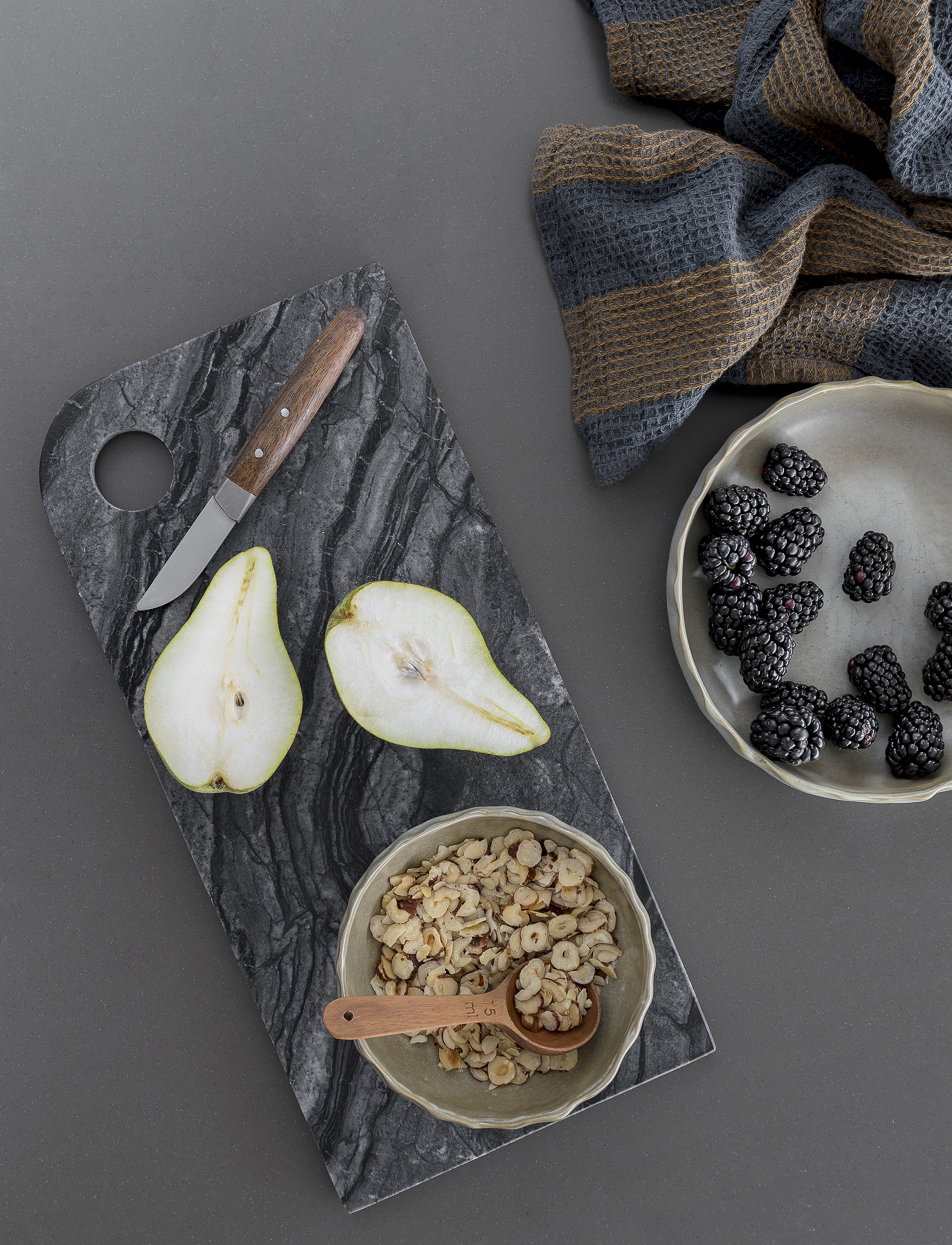 Mette Ditmer Marble Serving Board, W18X L38X H1 cm, Dishes, Schwarz - Platters, Homeware