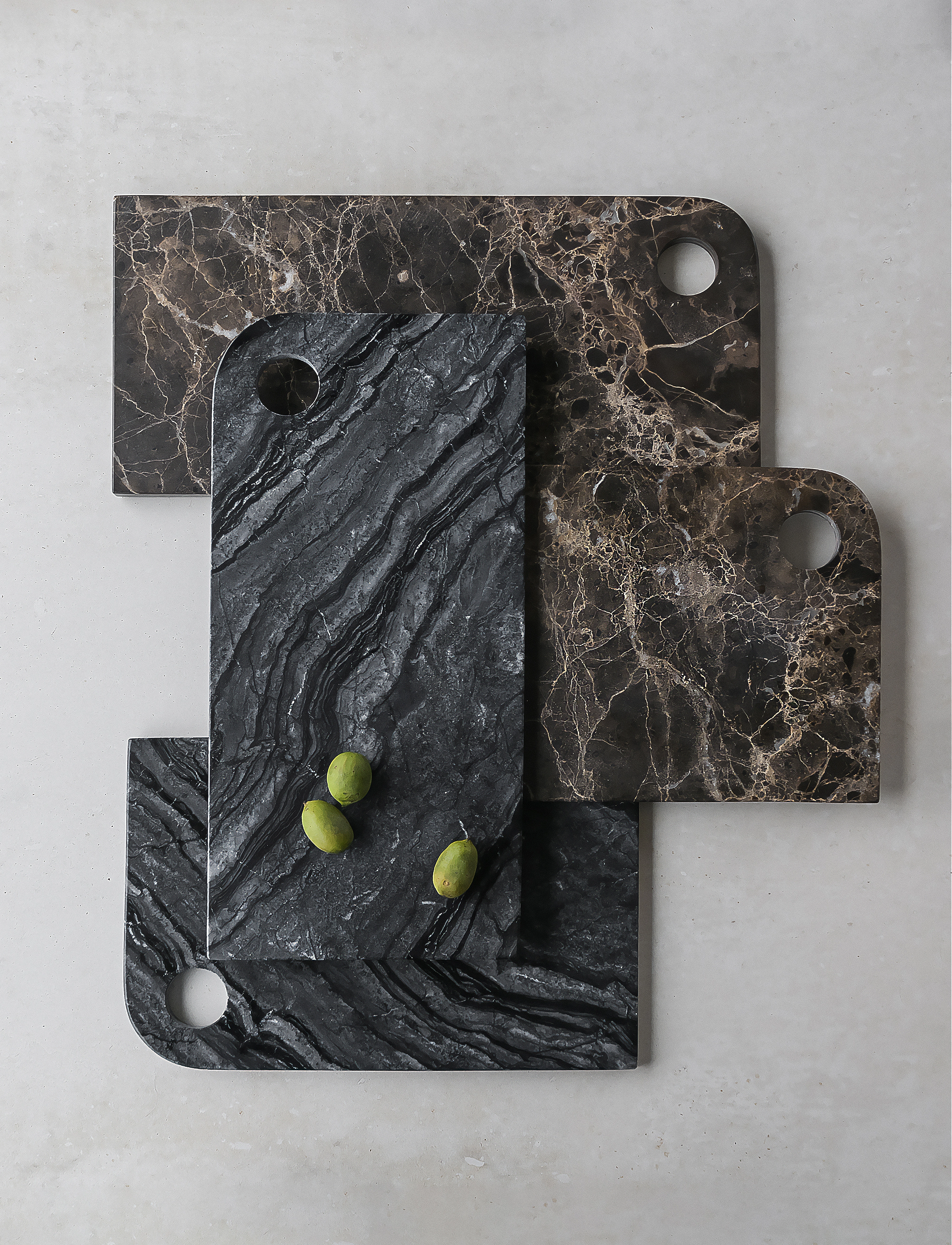 Mette Ditmer - MARBLE serving board - serverings- & anretningsfade - black / grey - 2