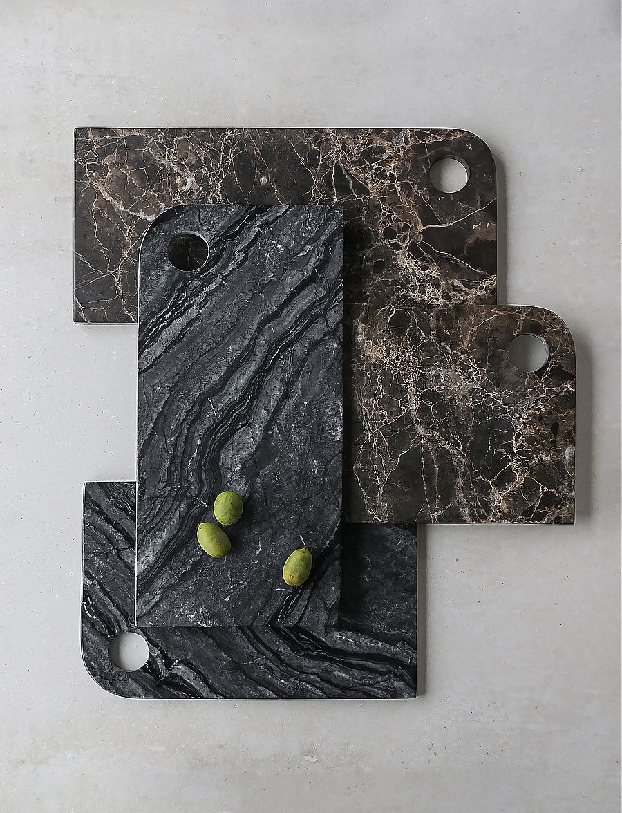 Mette Ditmer - MARBLE serving board - vaagnad ja roogade serveerimisalused - black / grey - 2