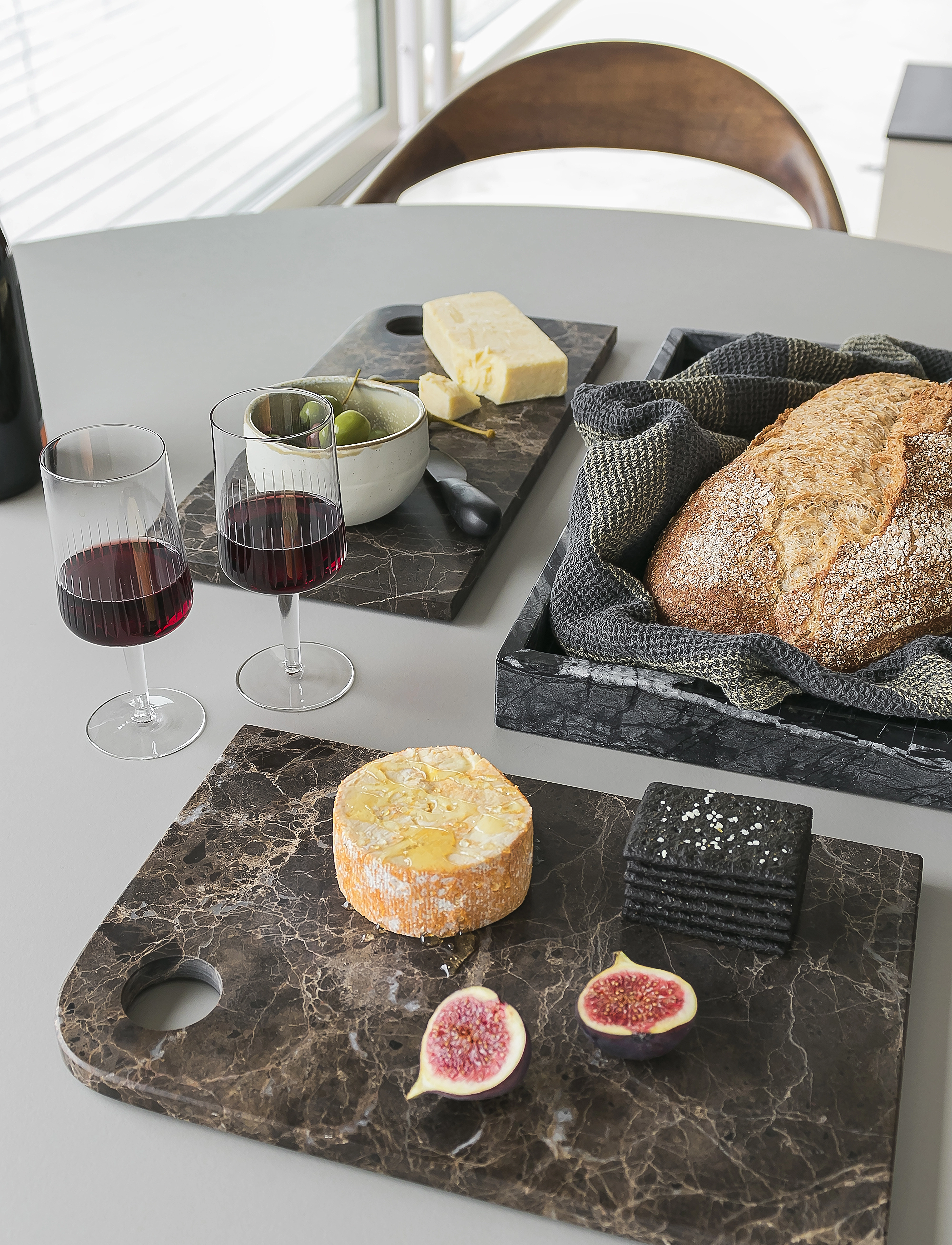 Mette Ditmer Marble Serving Board, W20X L30X H1 cm, Dishes, Braun - Platters, Homeware