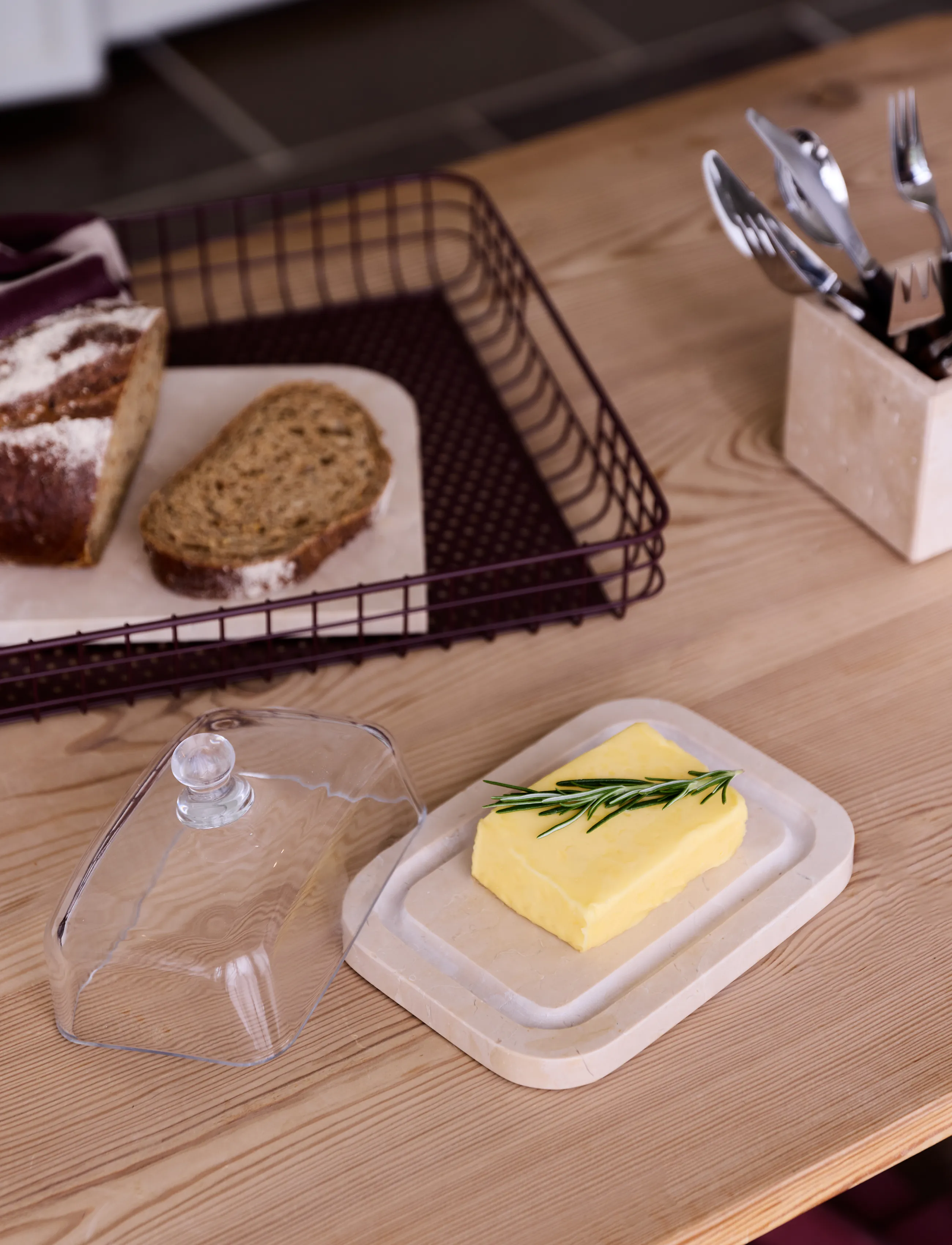 Mette Ditmer - MARBLE butter box - sand - 0