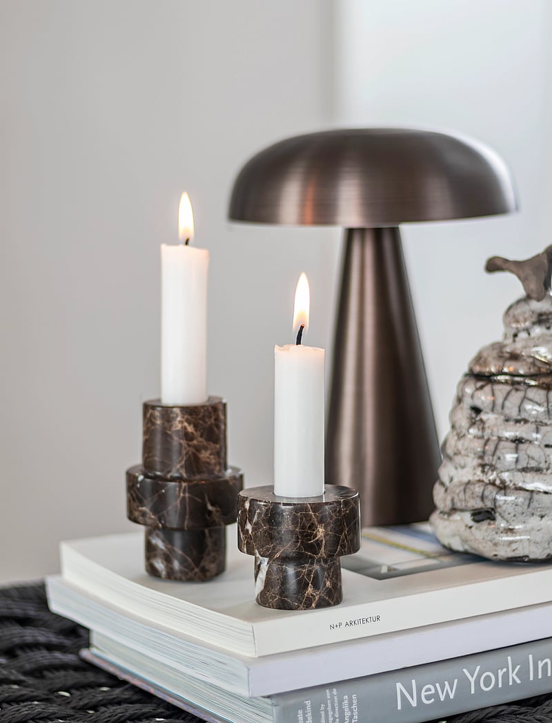 Mette Ditmer - MARBLE candleholder, large - nach preis einkaufen - brown - 2
