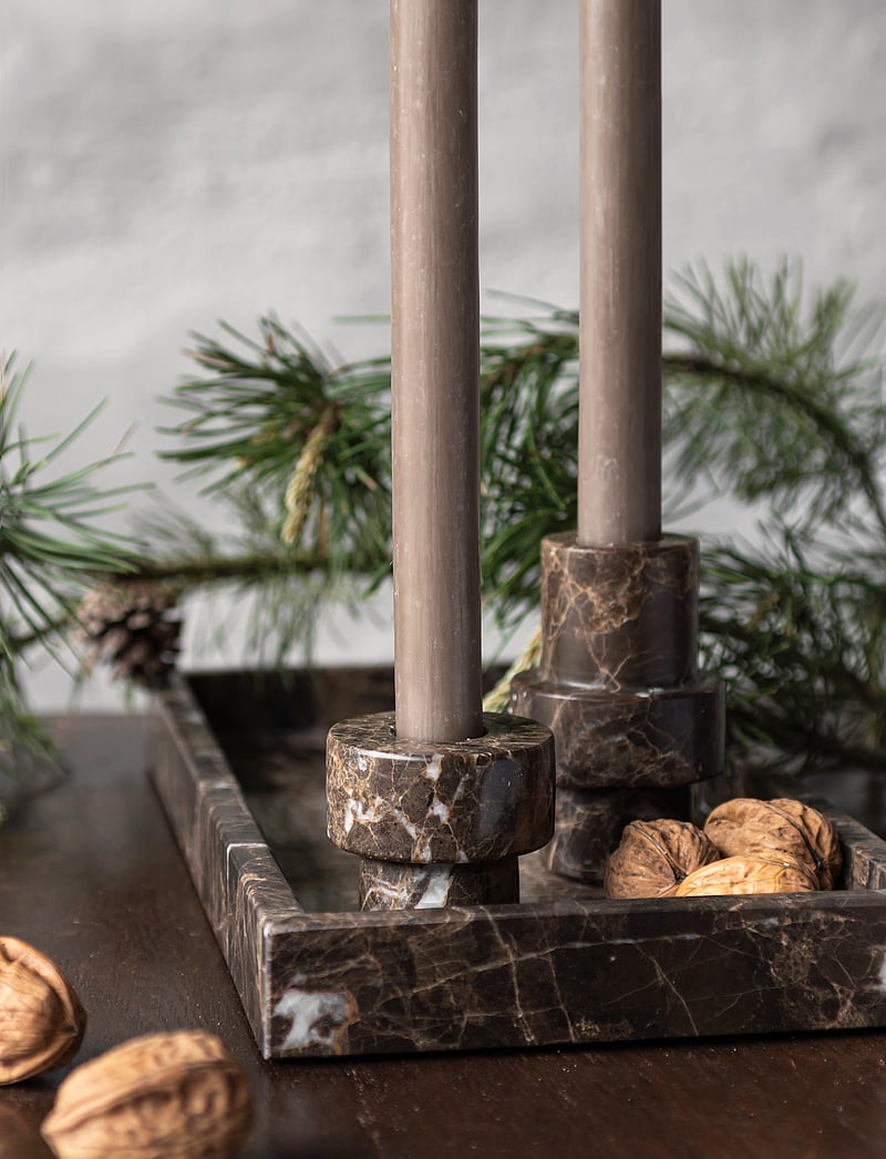 Mette Ditmer - MARBLE candleholder, large - nach preis einkaufen - brown - 4