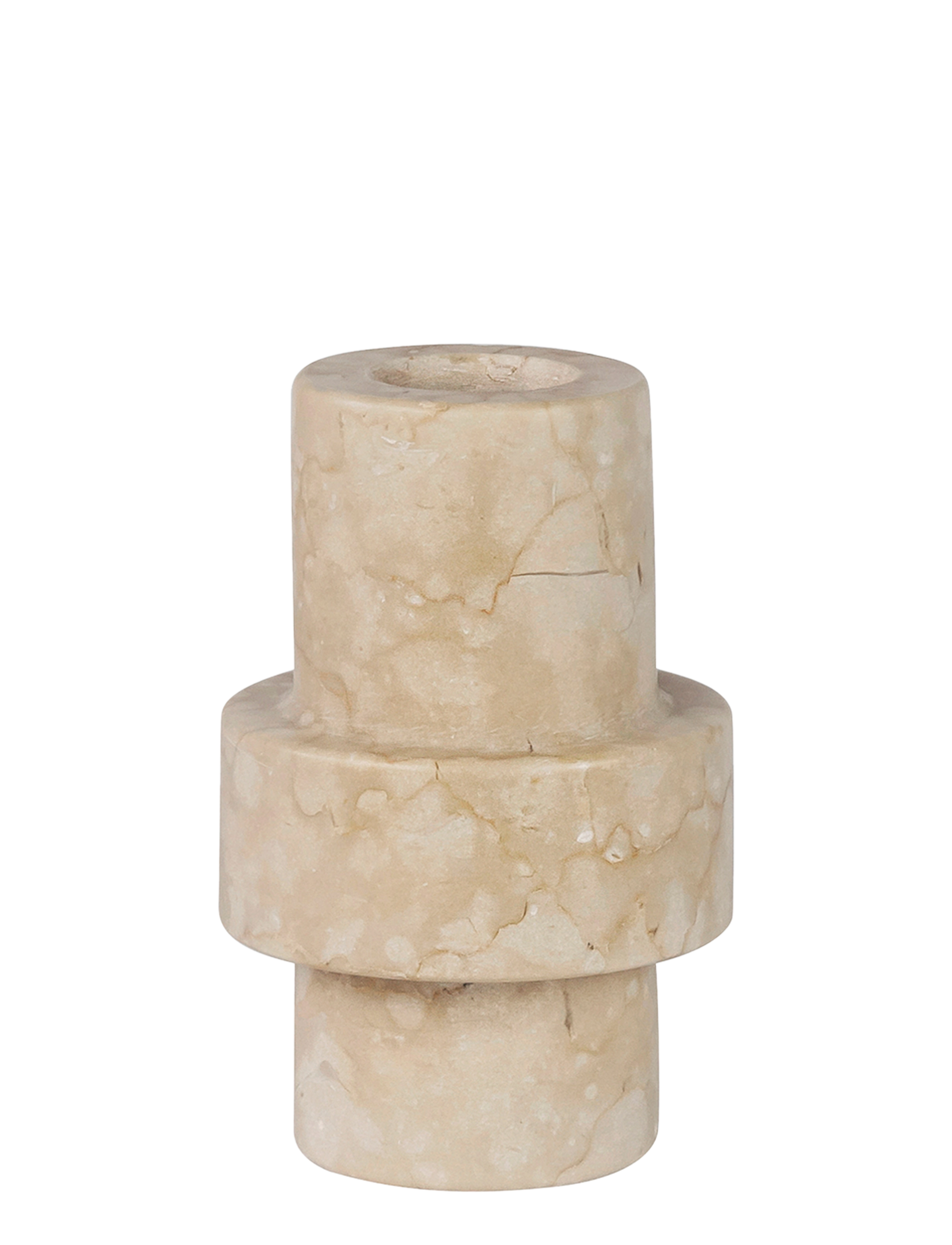 Mette Ditmer Marble Candleholder, Fyrfadsstage, Multi/mønstret, Str: 5.5X5.5X8.5CM