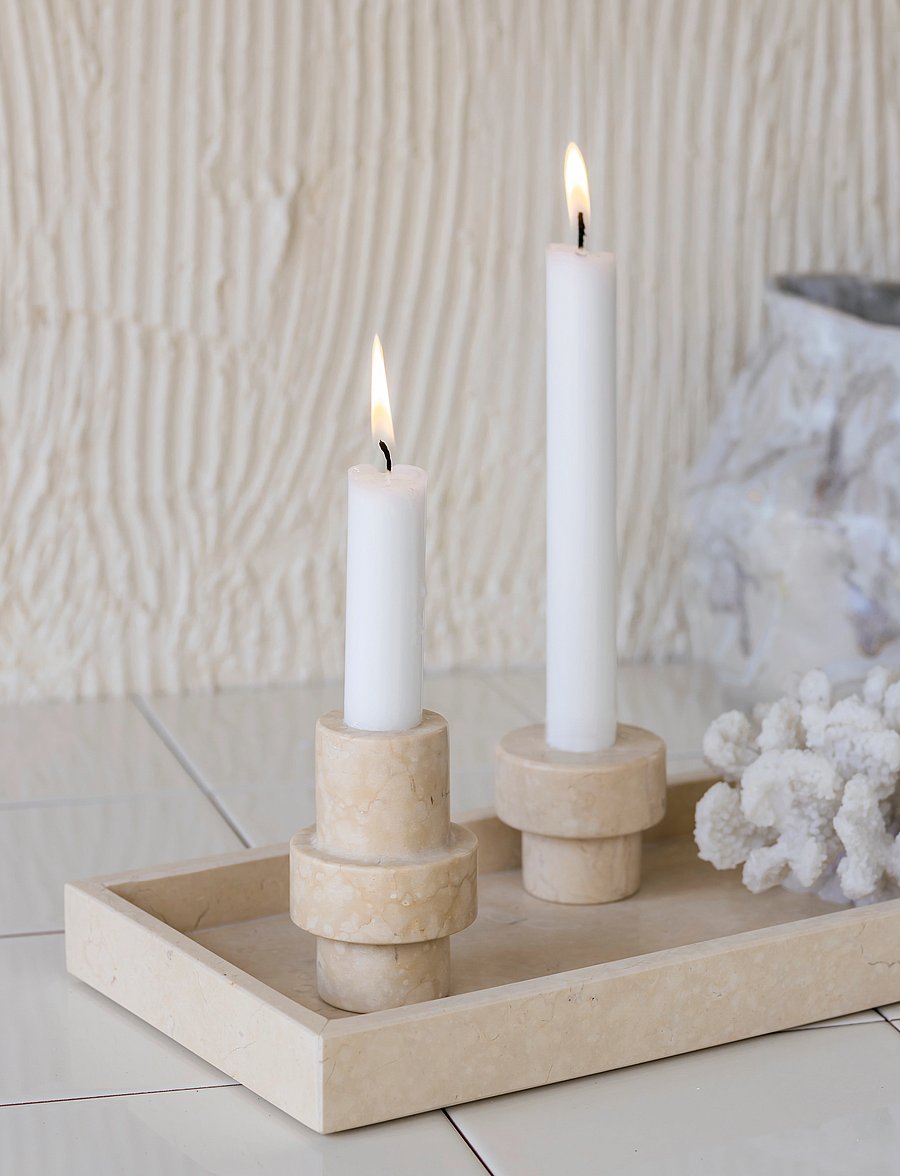 Mette Ditmer - MARBLE candleholder - küünlaalused ja küünlajalad - sand - 2