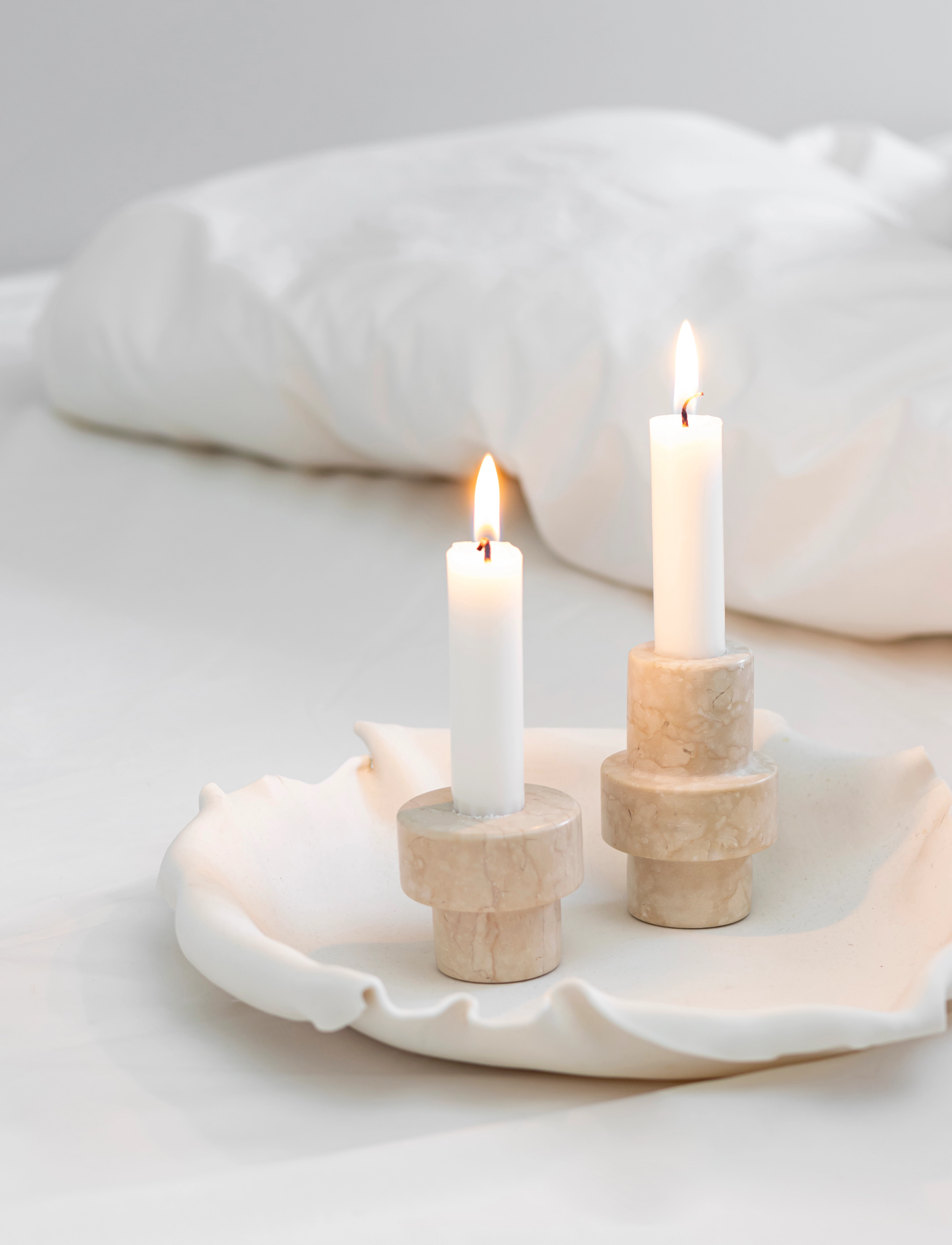 Mette Ditmer - MARBLE candleholder - küünlaalused ja küünlajalad - sand - 3