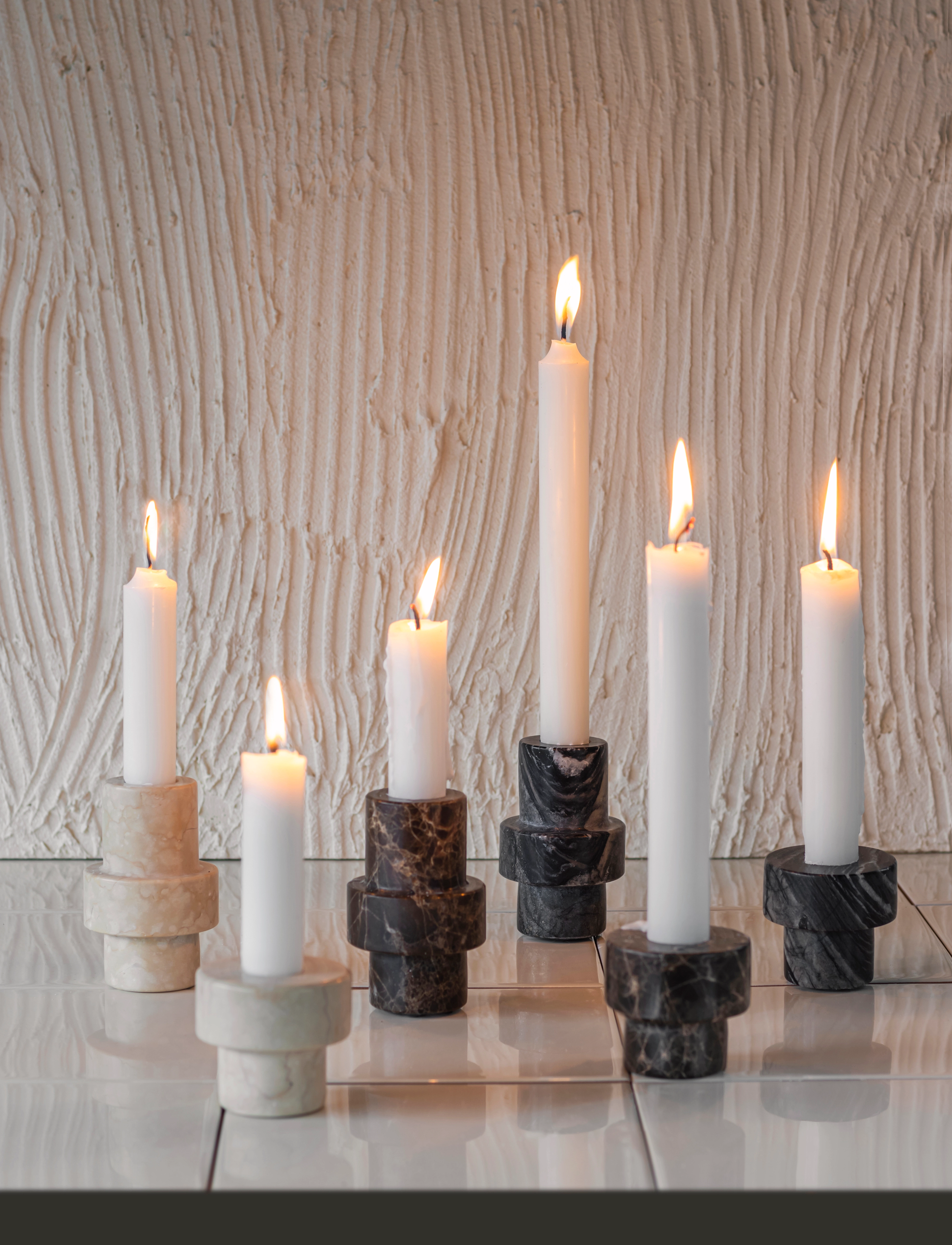 Mette Ditmer - MARBLE candleholder - küünlaalused ja küünlajalad - sand - 5