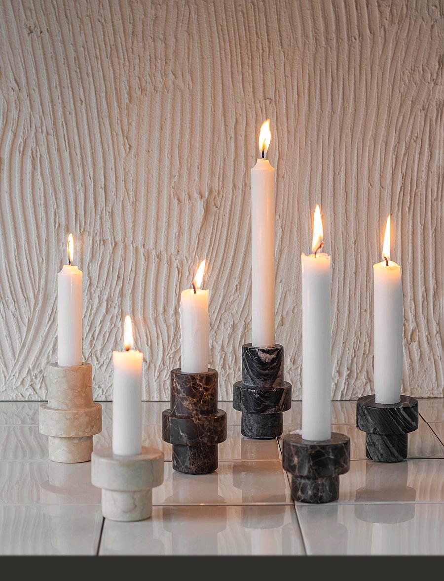 Mette Ditmer - MARBLE candleholder - küünlaalused ja küünlajalad - sand - 5