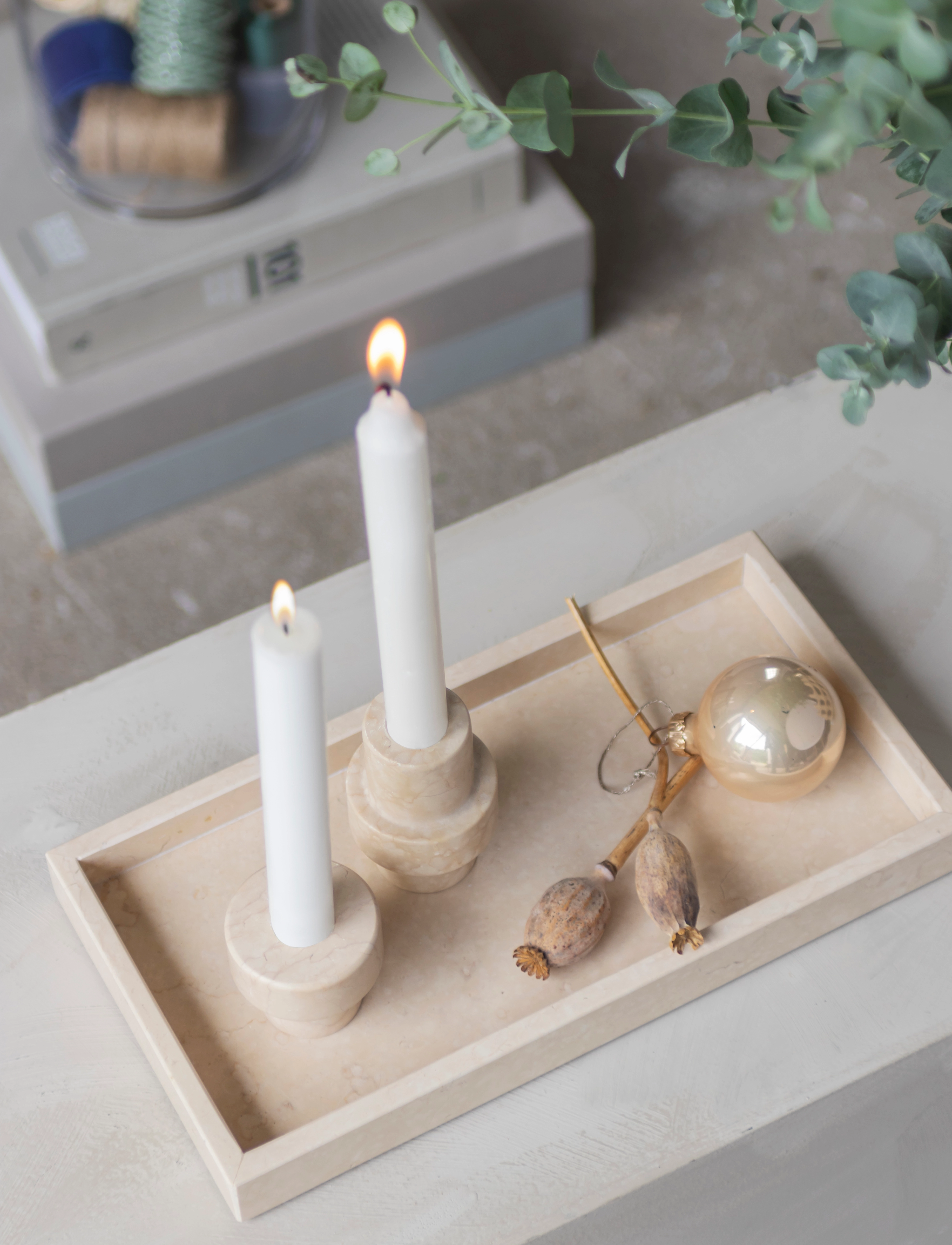 Mette Ditmer - MARBLE candleholder - lysestager & fyrfadsstager - sand - 3