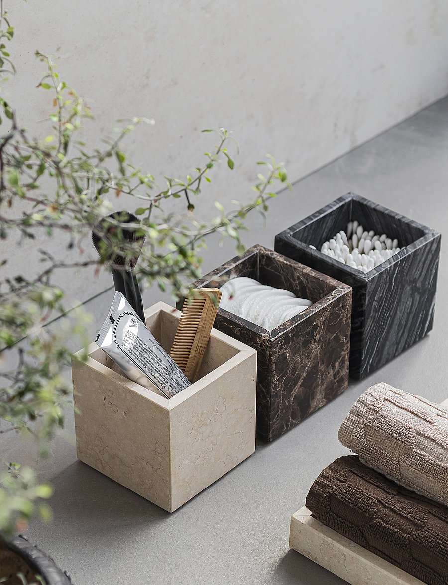Mette Ditmer - MARBLE cube - minikarbid - black / grey - 4
