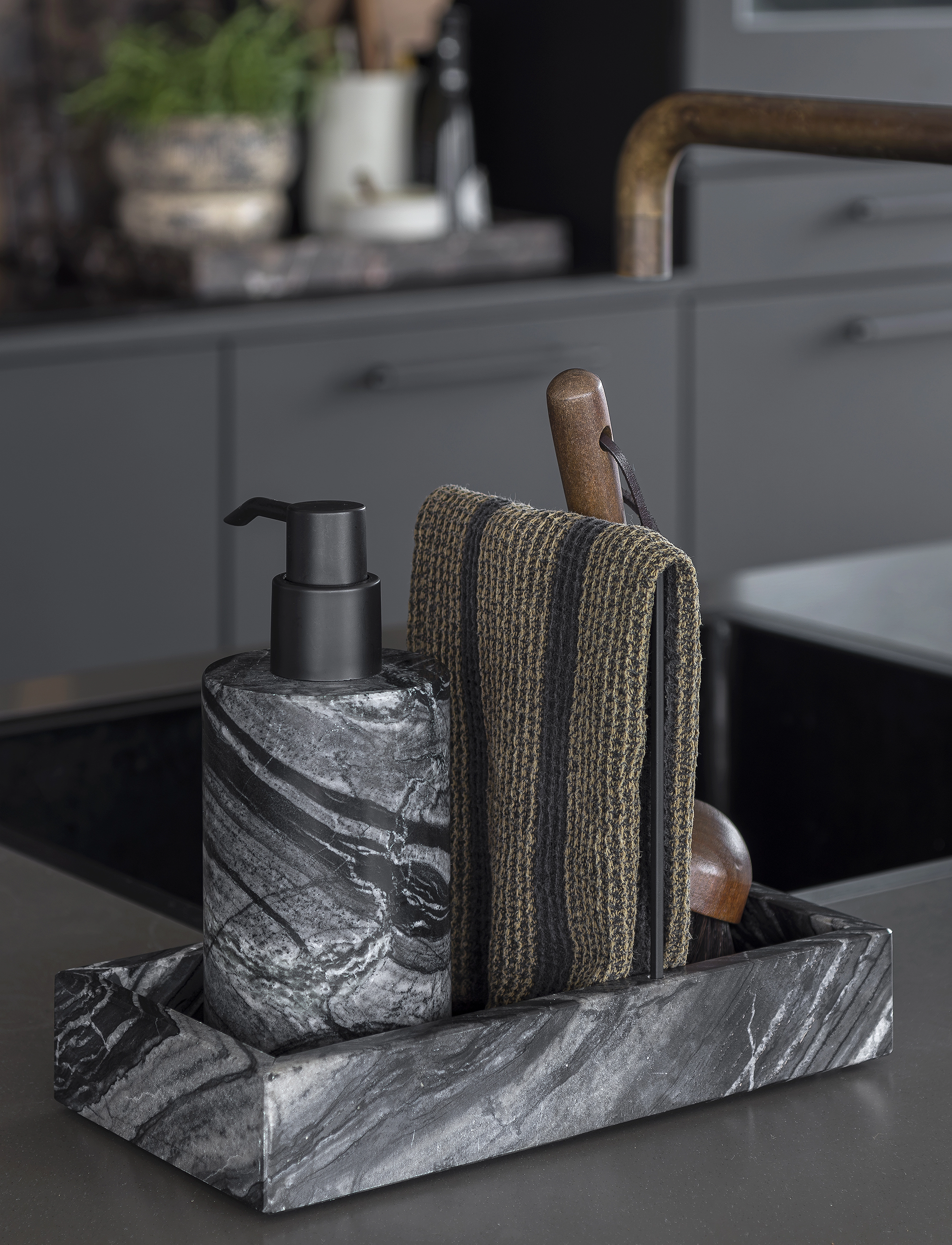 Mette Ditmer - MARBLE dishwashing organizer - nõudekuivatusrestid - black / grey - 3