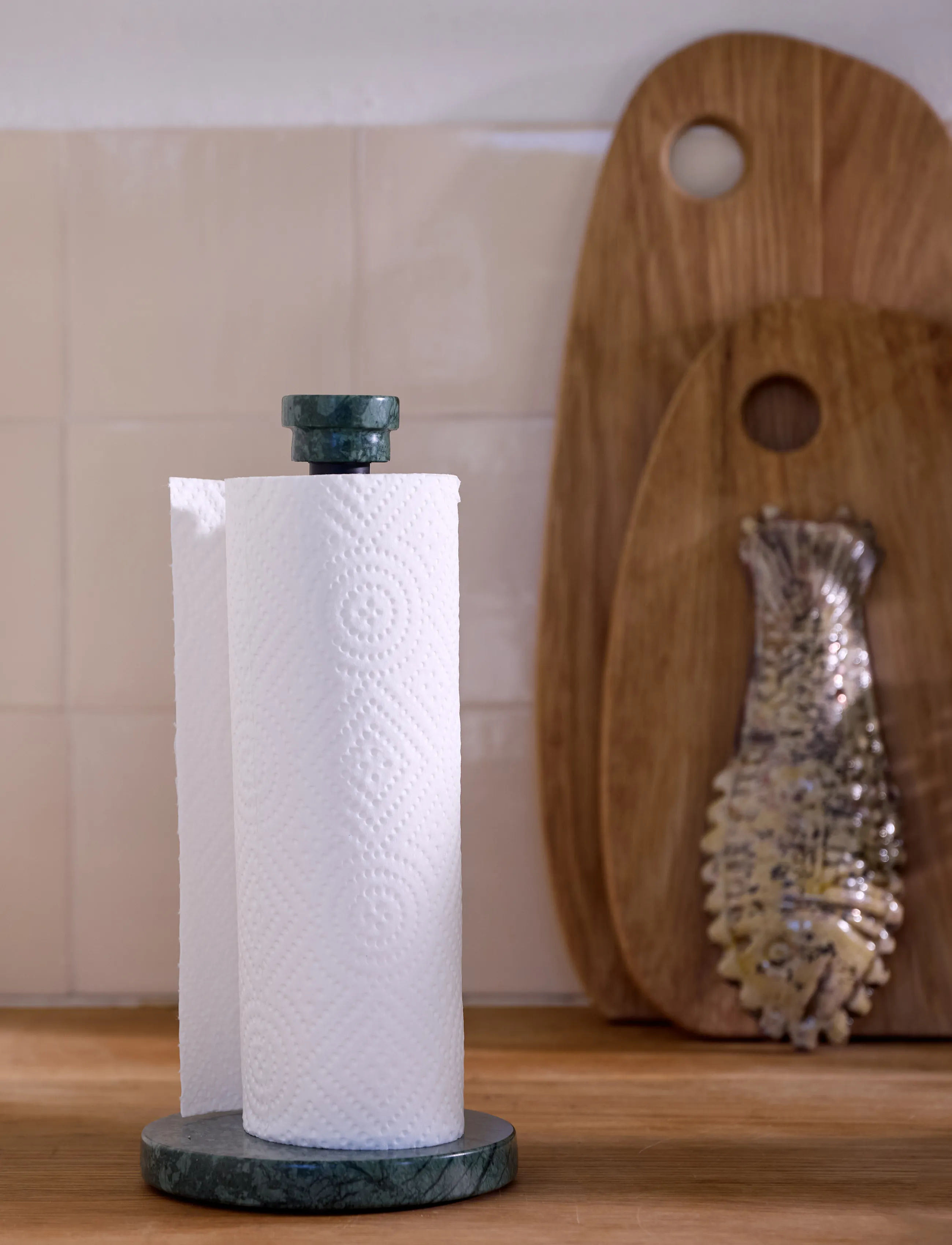 Mette Ditmer - MARBLE kitchen roll holder - dark forest - 0
