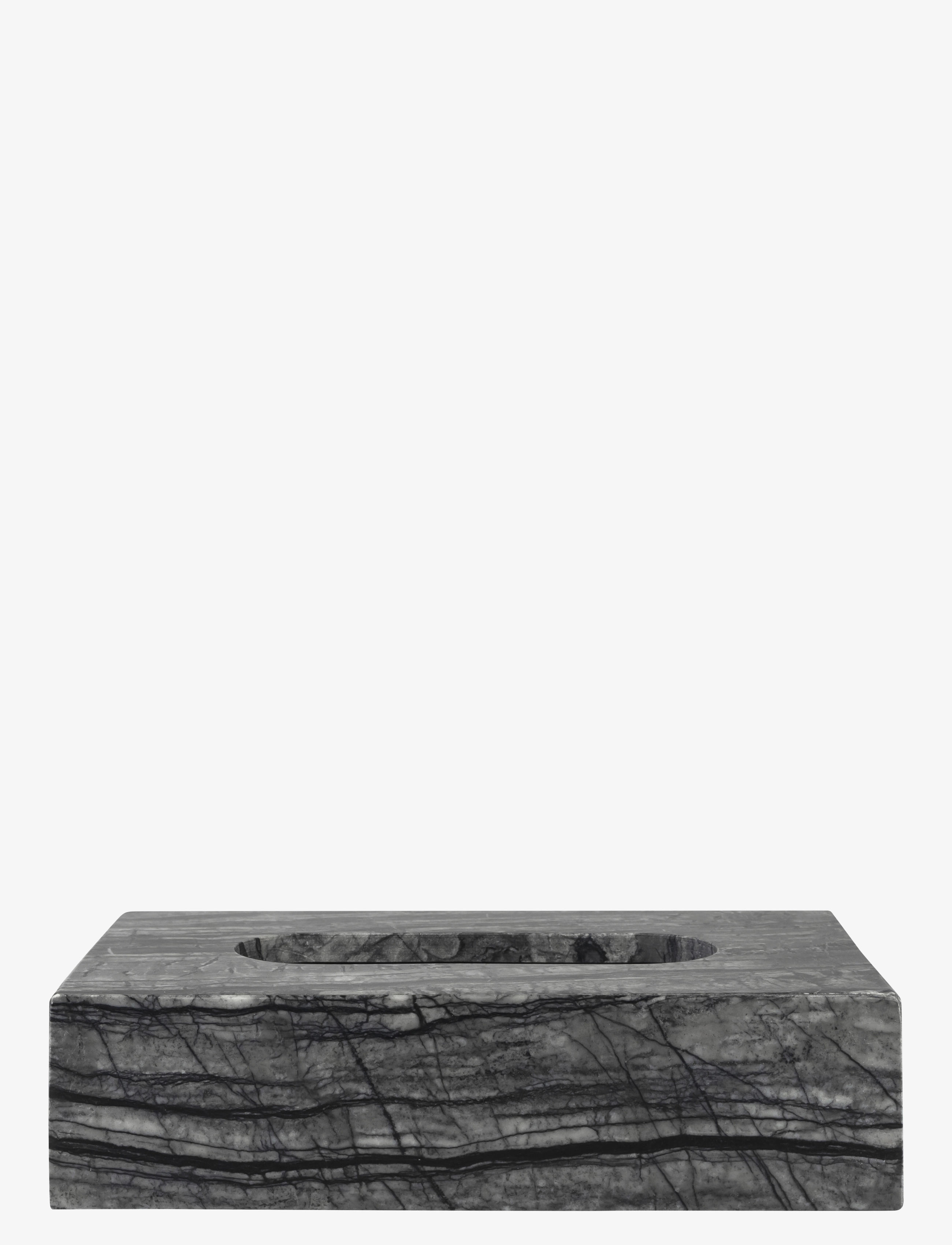 Mette Ditmer MARBLE tissue cover - Einrichtung - BLACK / GREY / black