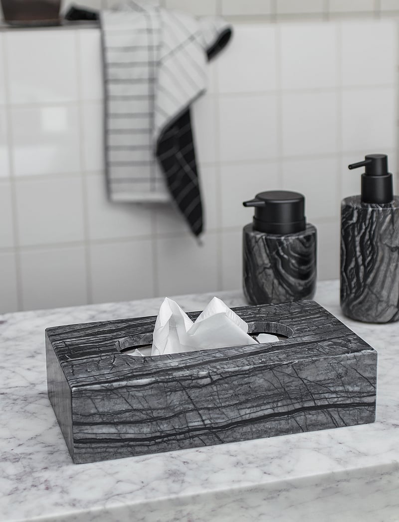 Mette Ditmer - MARBLE tissue cover - minikarbid - black / grey - 0