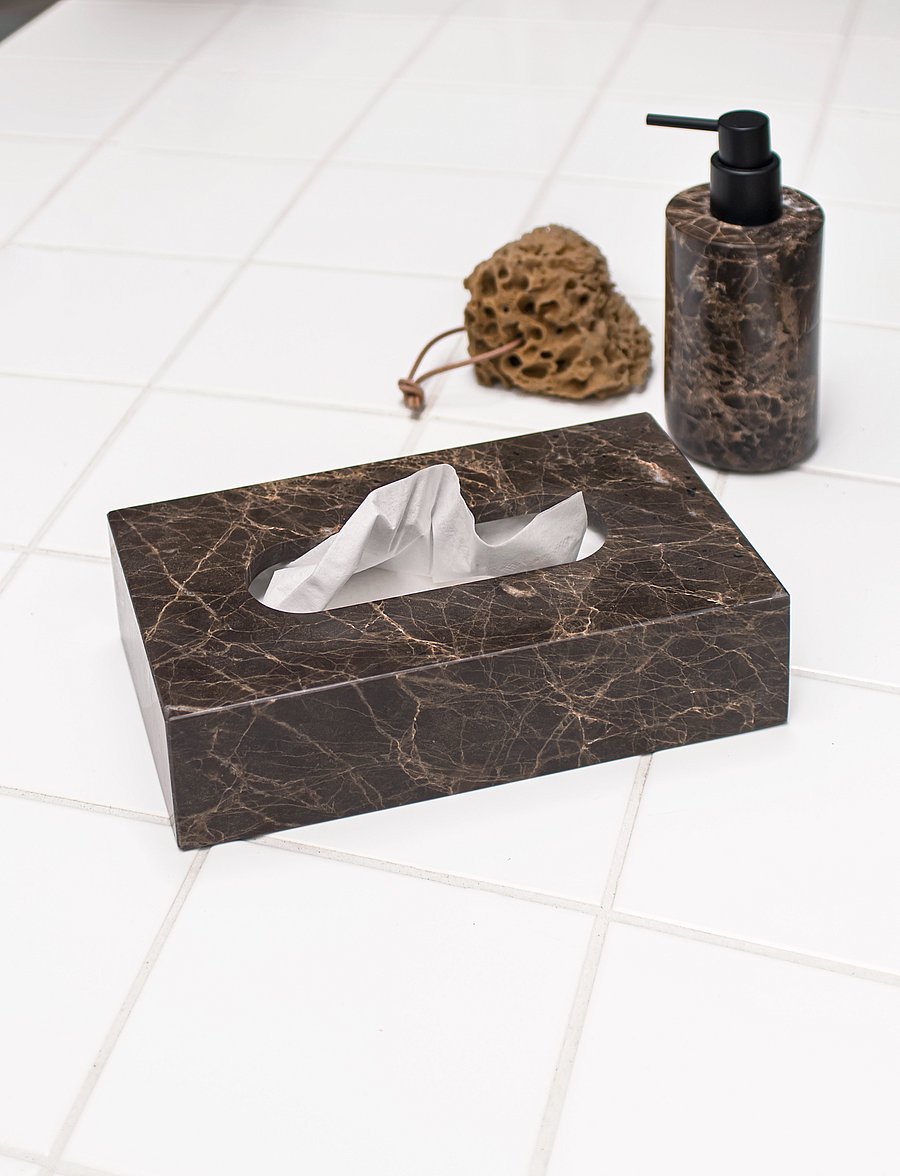 Mette Ditmer - MARBLE tissue cover - aufbewahrungsboxen - brown - 3