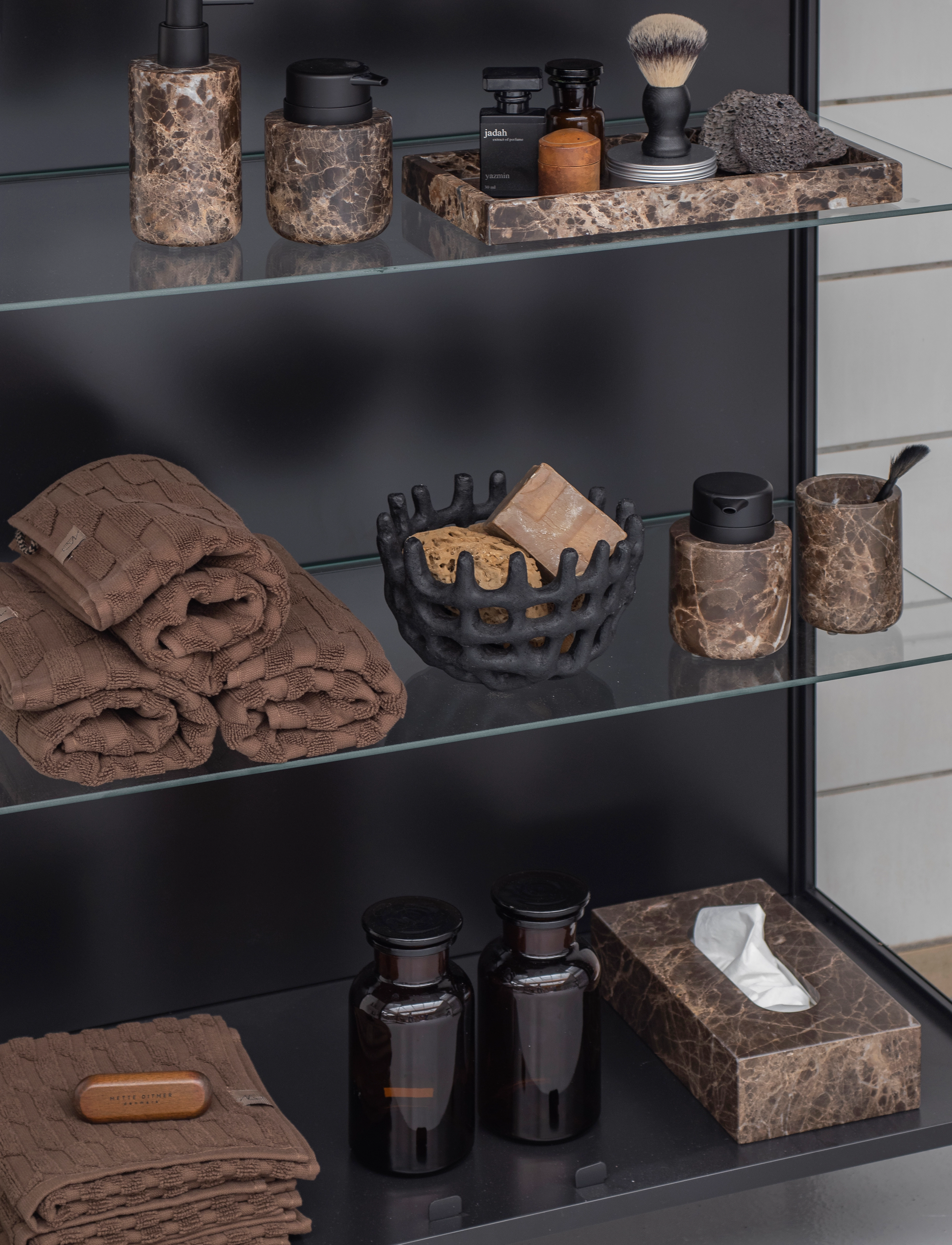 Mette Ditmer - MARBLE tissue cover - boxar & askar - brown - 5
