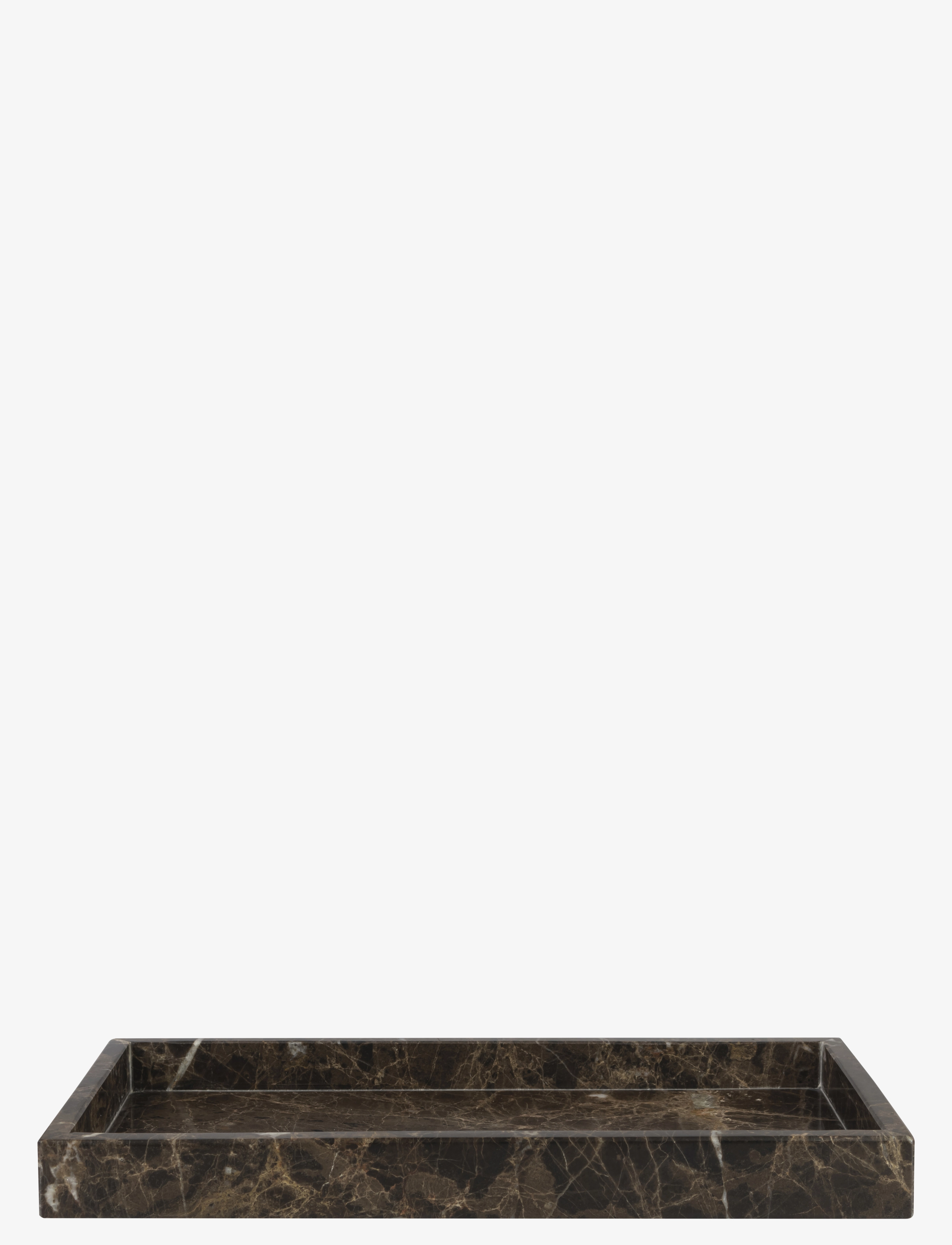 Mette Ditmer MARBLE deco tray - Weihnachtsgeschenke - BROWN / brown