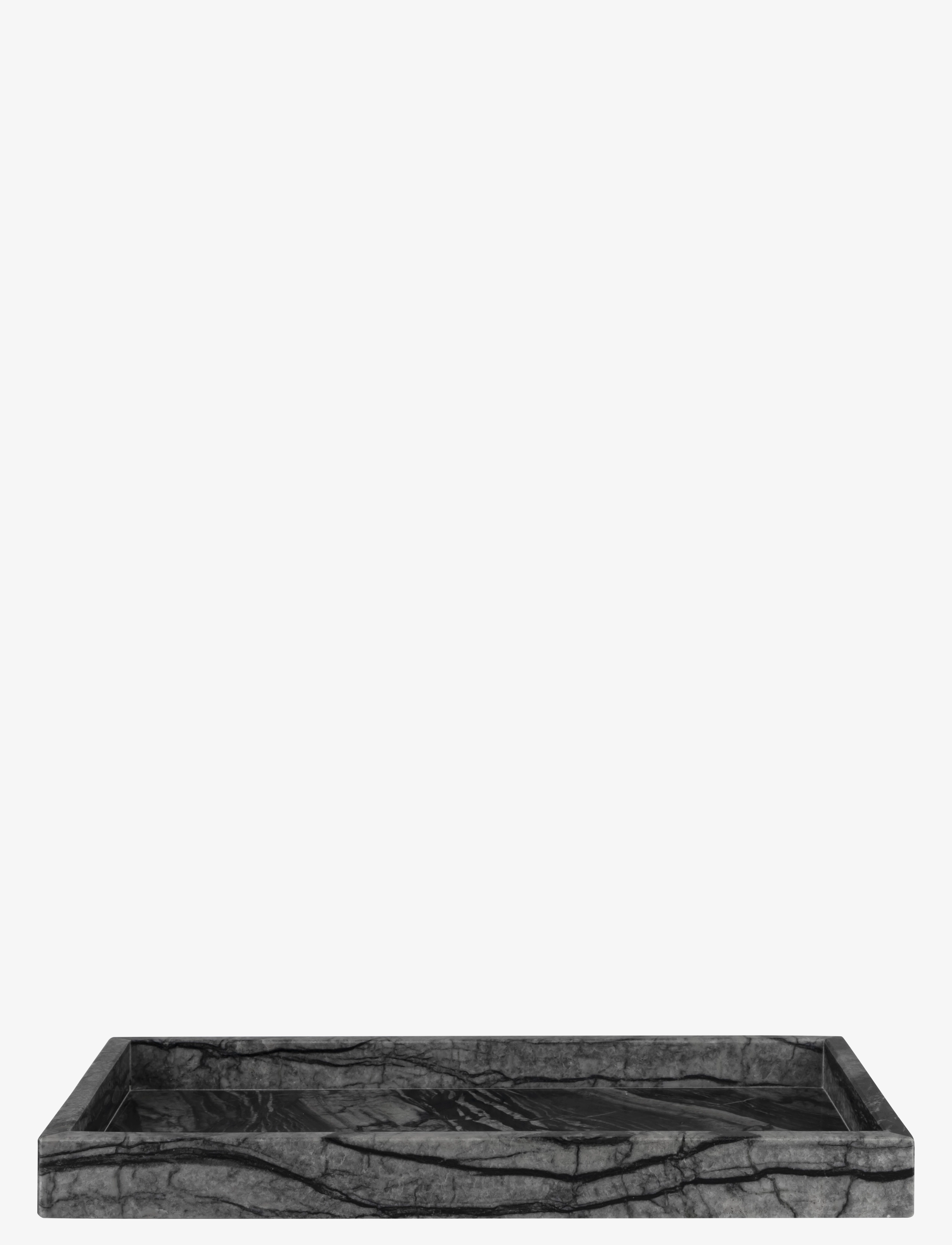 Mette Ditmer Marble Deco Tray, Bakke, Sort, Str: 16X31X 3CM