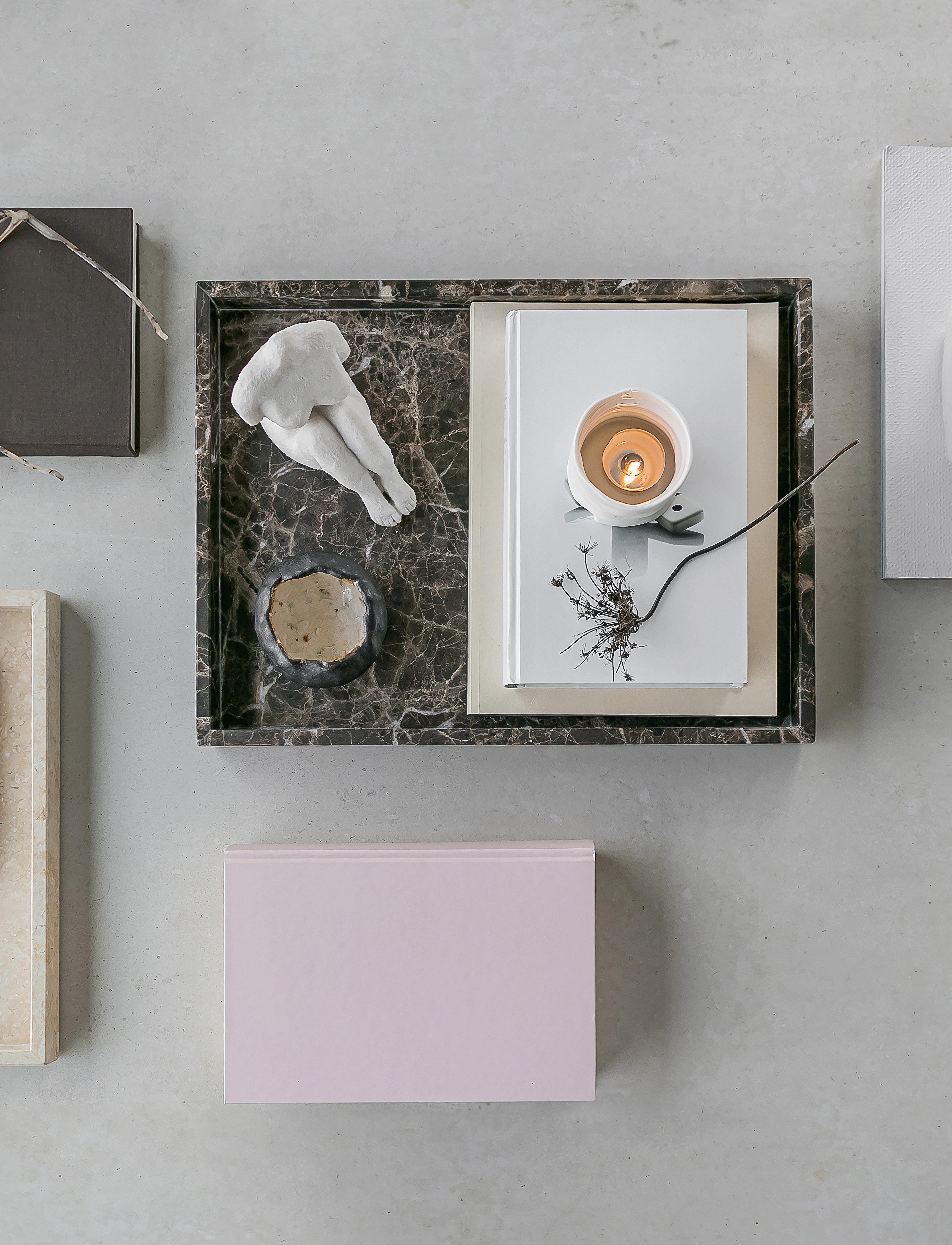 Mette Ditmer - MARBLE deco tray - köp efter pris - brown - 2