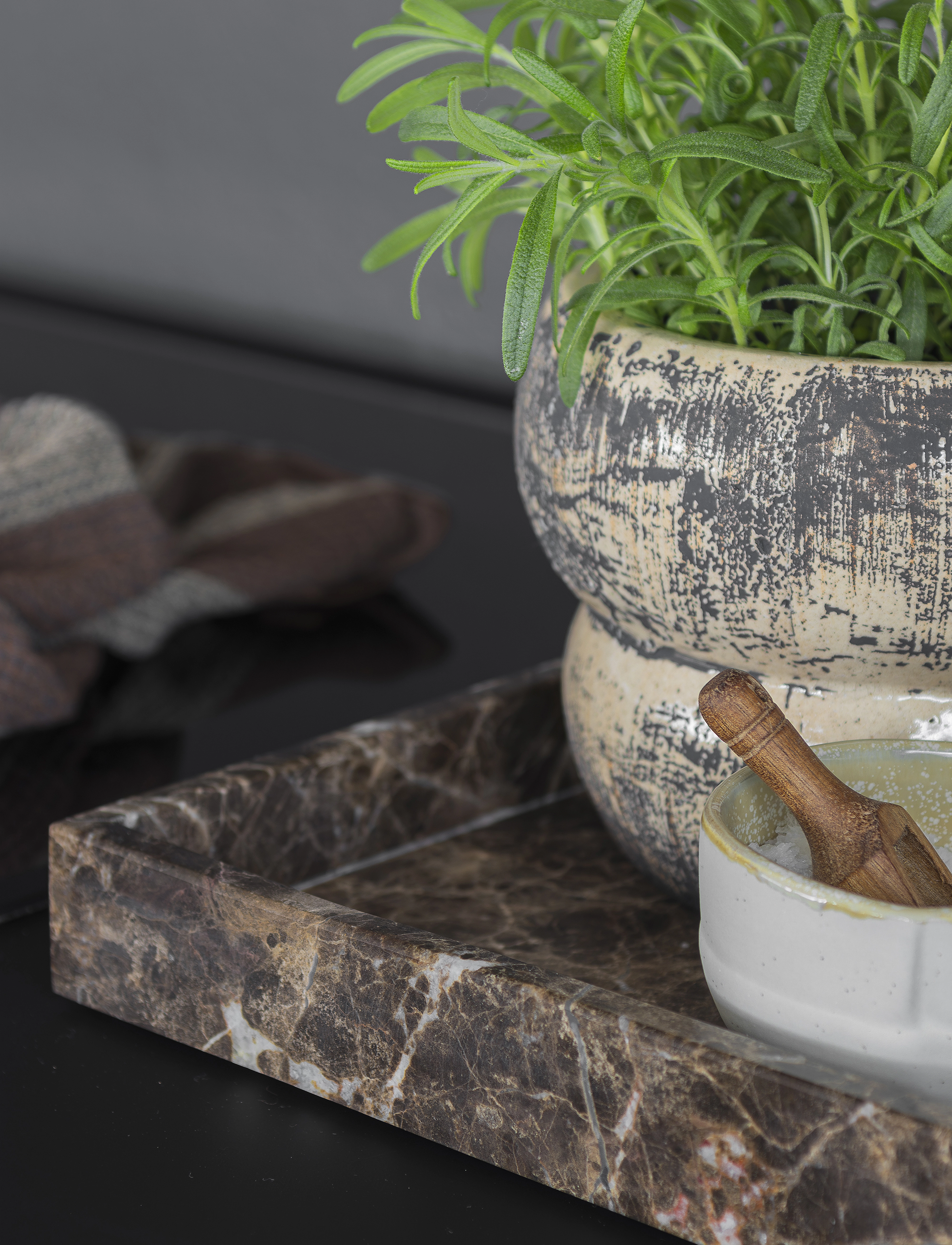 Mette Ditmer - MARBLE deco tray - köp efter pris - brown - 4