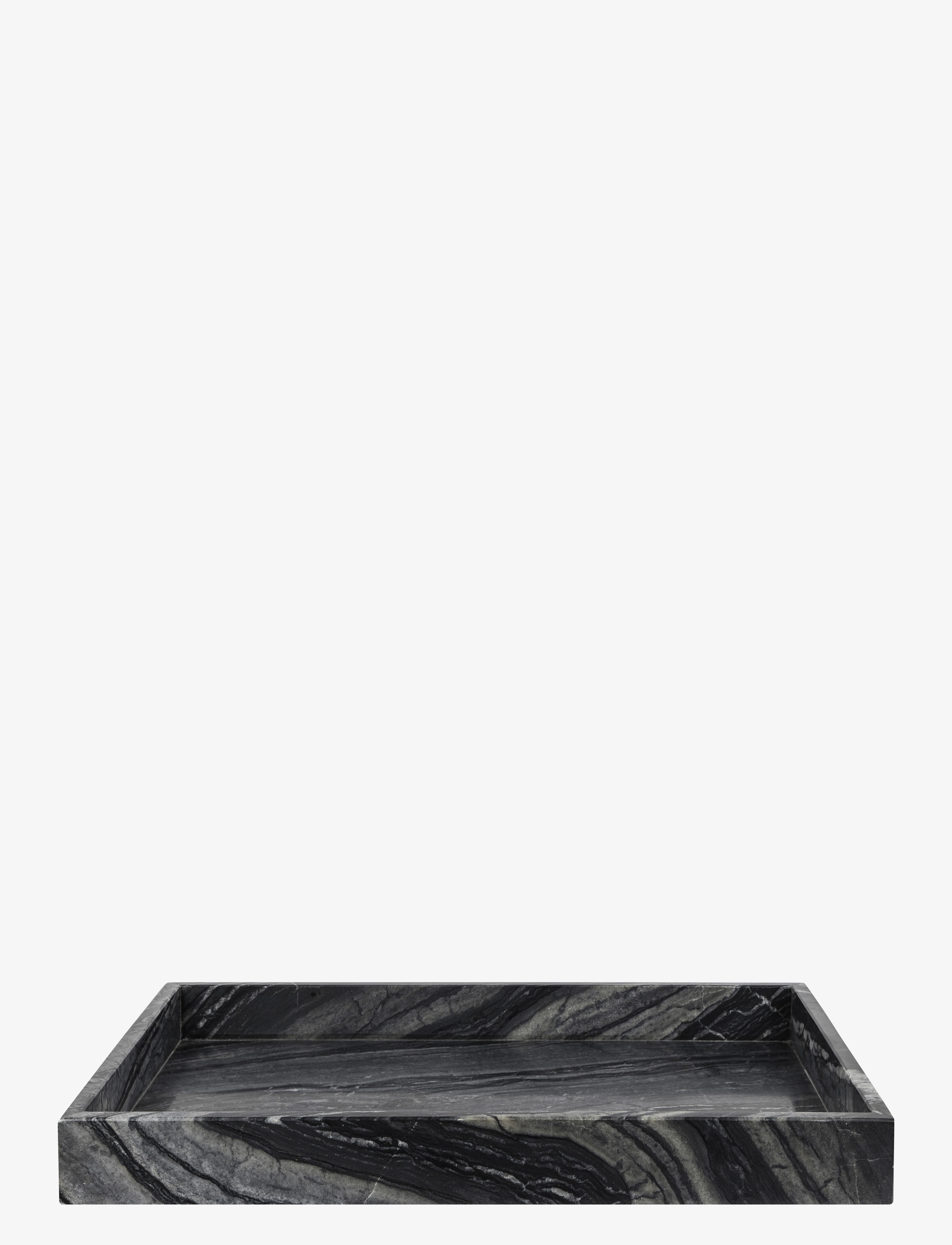 Mette Ditmer Marble Deco Tray, Bakke, Sort, Str: W30X L40X H4CM